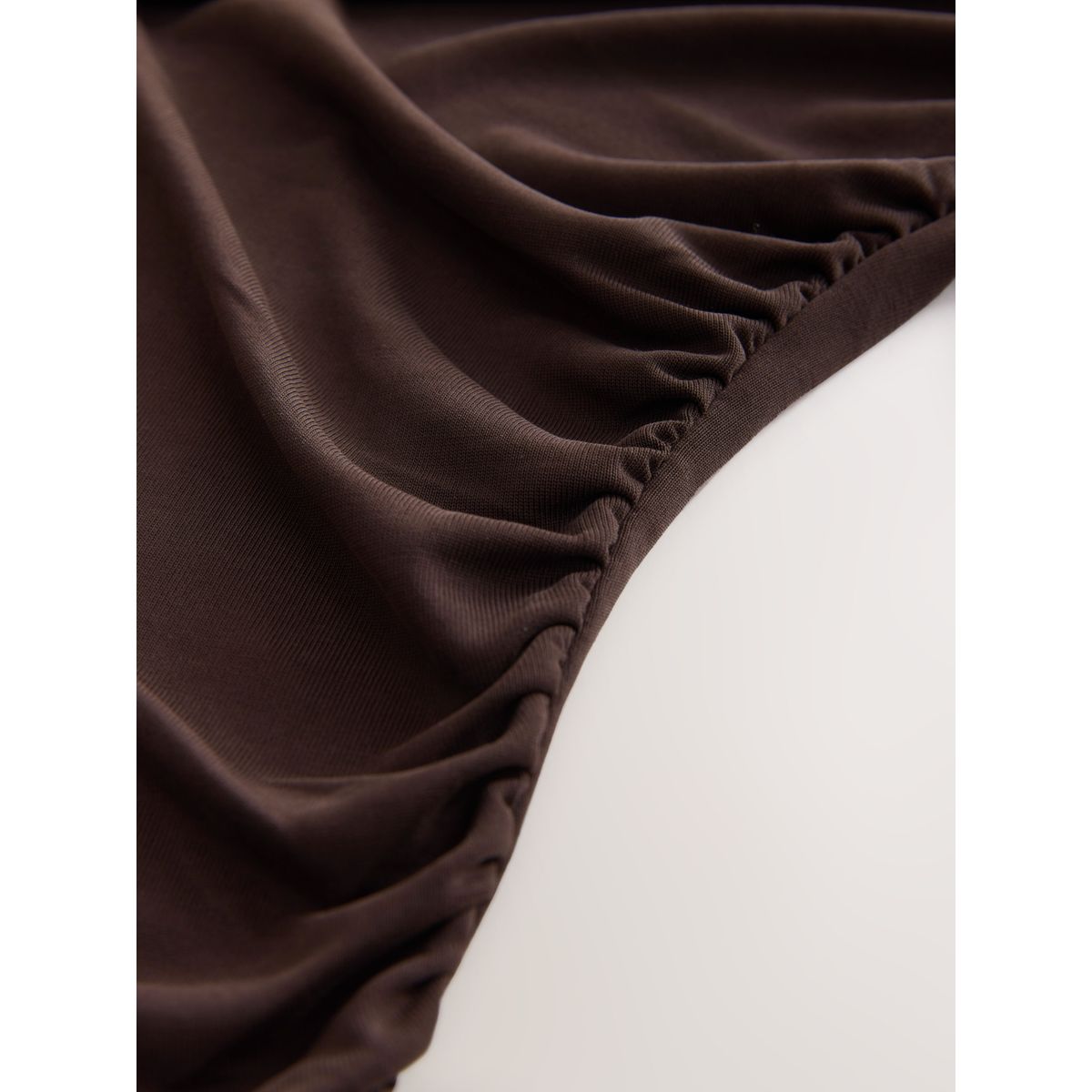 Haut ras du cou en polymodal manches longues marron chocolat, NEXT