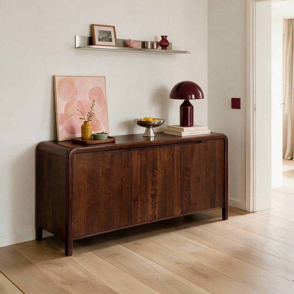 Buffet en bois de manguier foncé NORIEL bois foncé, MADE IN MEUBLES