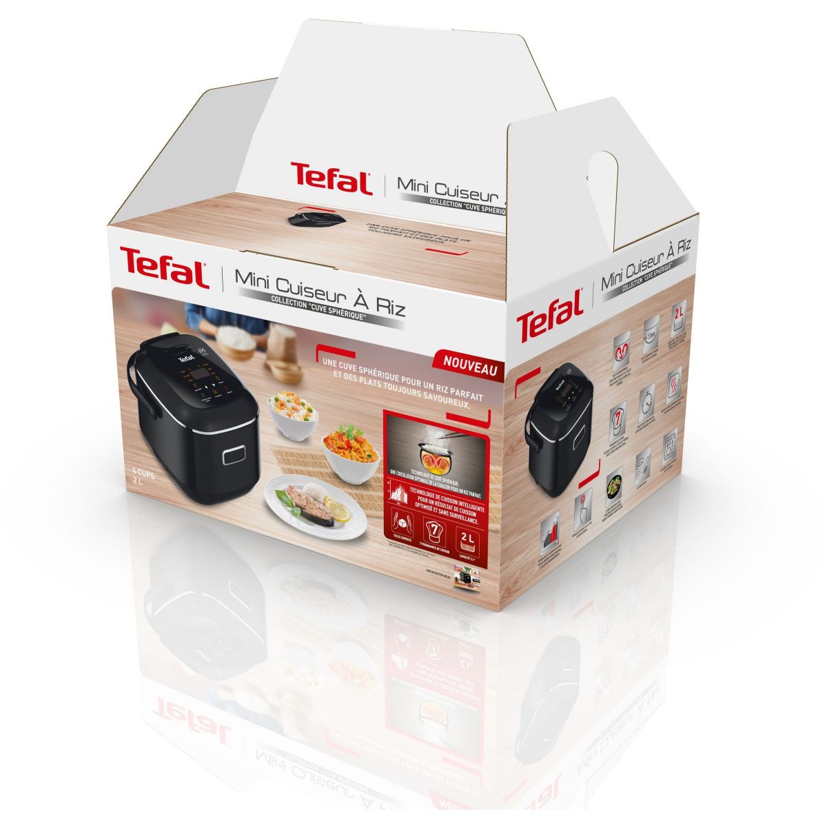 Cuiseur riz RK6012F1 Cuiseur à Riz FUZZI couleur unique, TEFAL