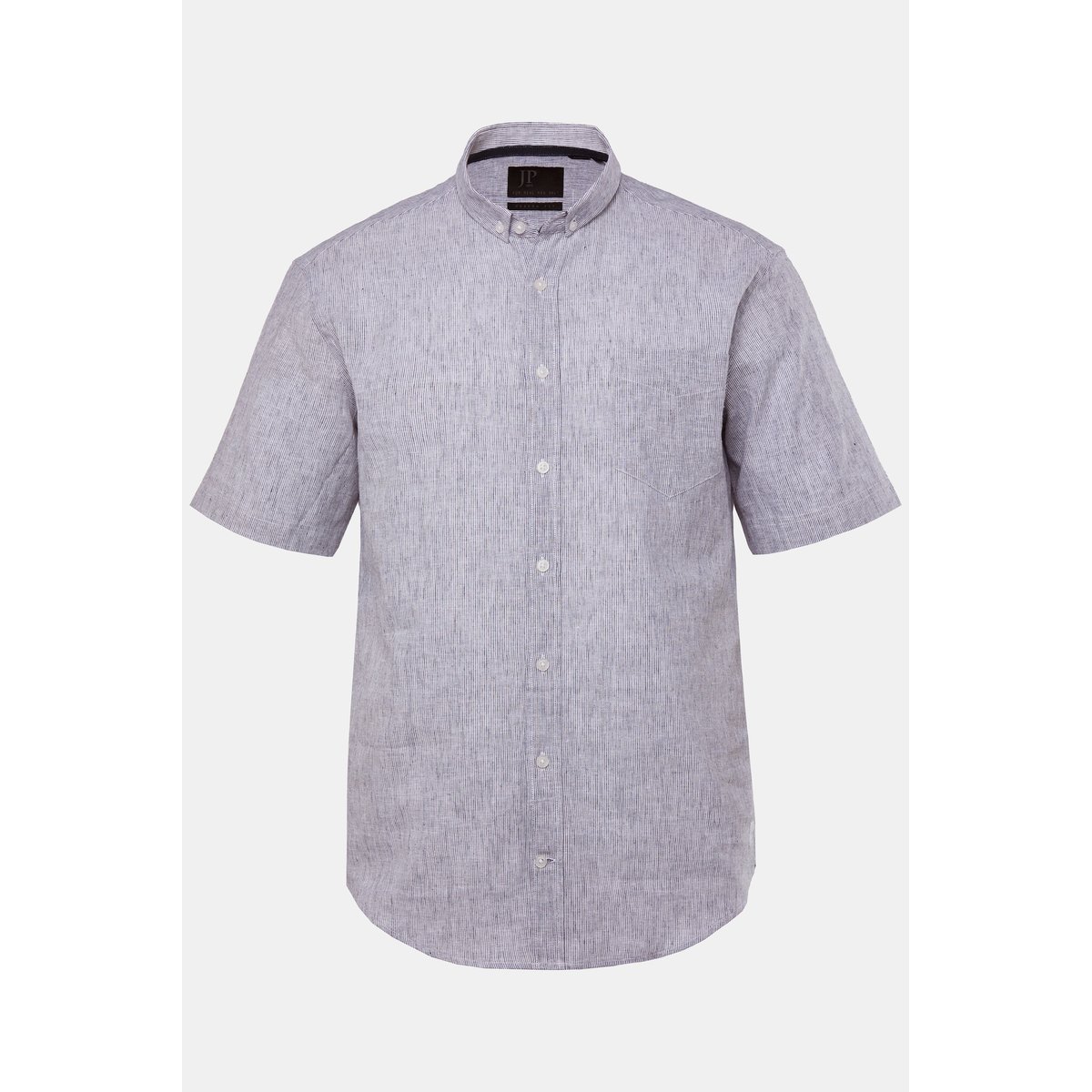 Chemise à rayures en lin mélangé bleu clair, JP1880