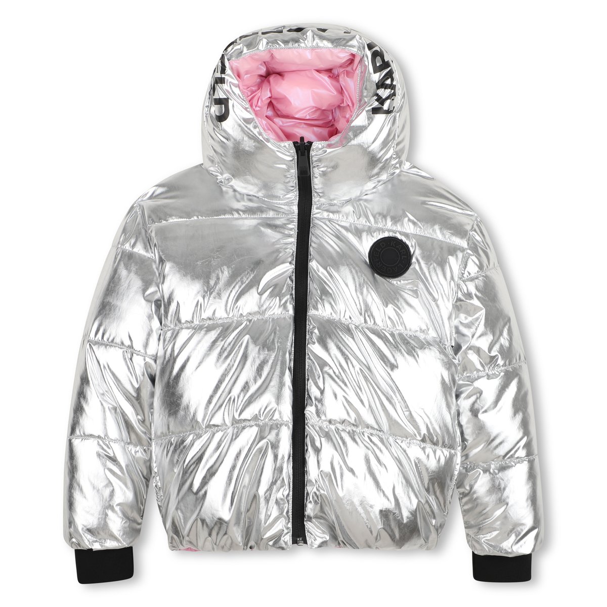 Doudoune réversible rose gris, KARL LAGERFELD KIDS