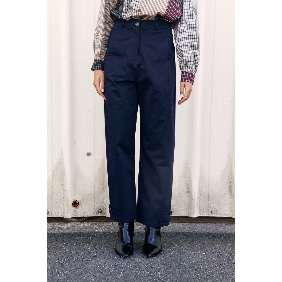 PANTALON uni PRIM 25-marine, LA PETITE ETOILE