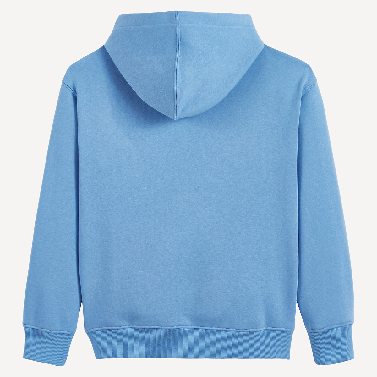 Sweat à capuche en molleton bleu clair, LA REDOUTE COLLECTIONS