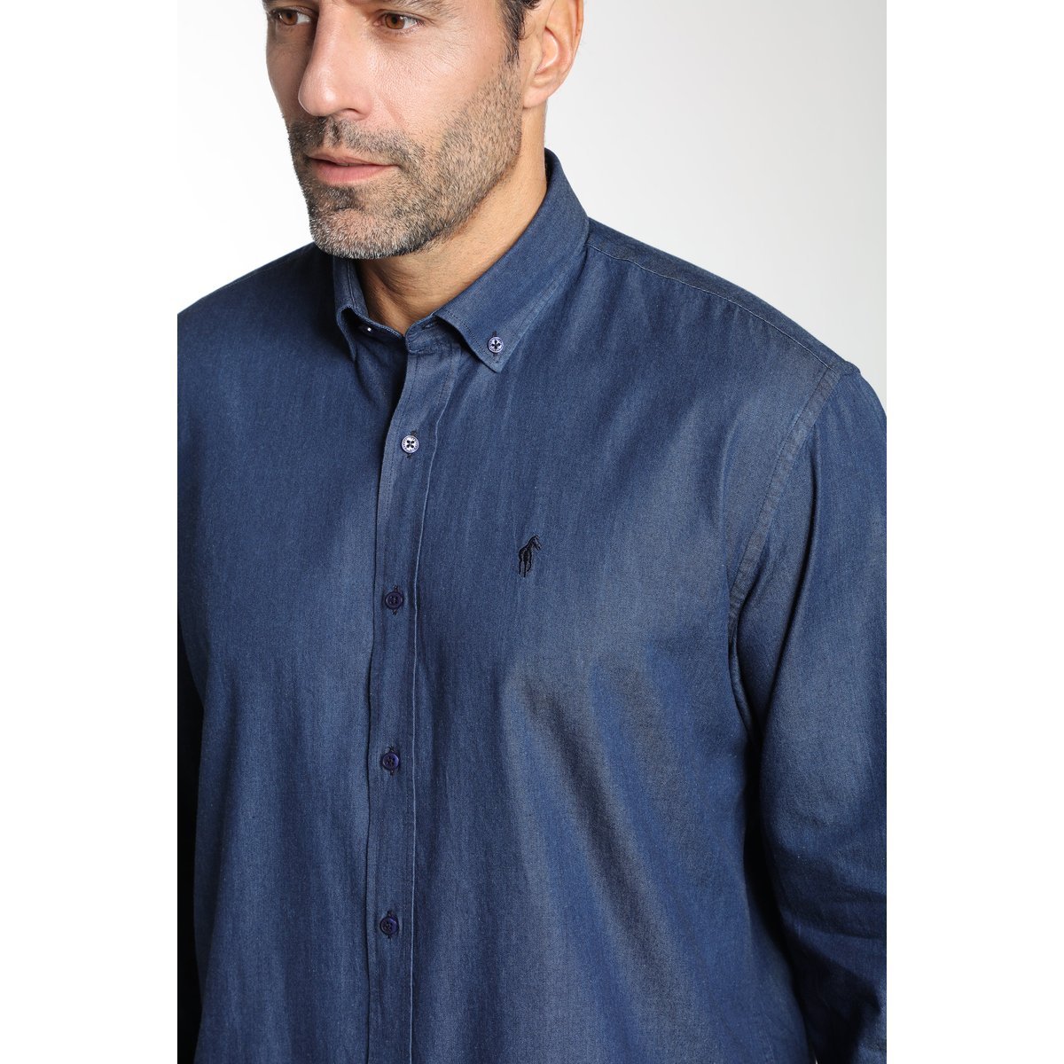 Chemise manches longues en coton CALY indigo, GENTLEMAN FARMER