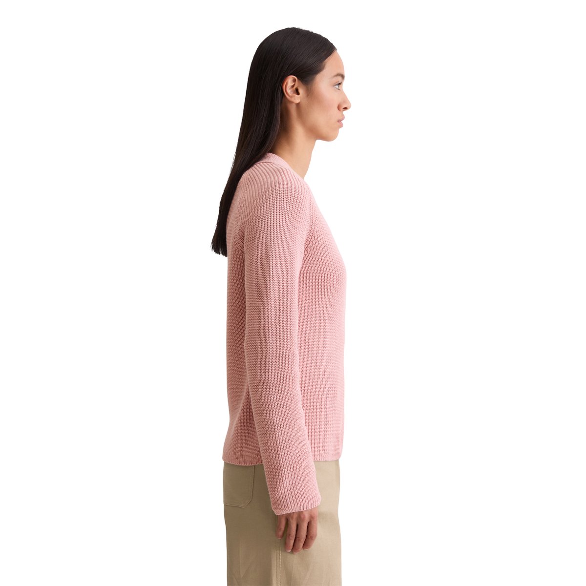 Pullover DfC regular en pur coton organique rose, MARC O'POLO