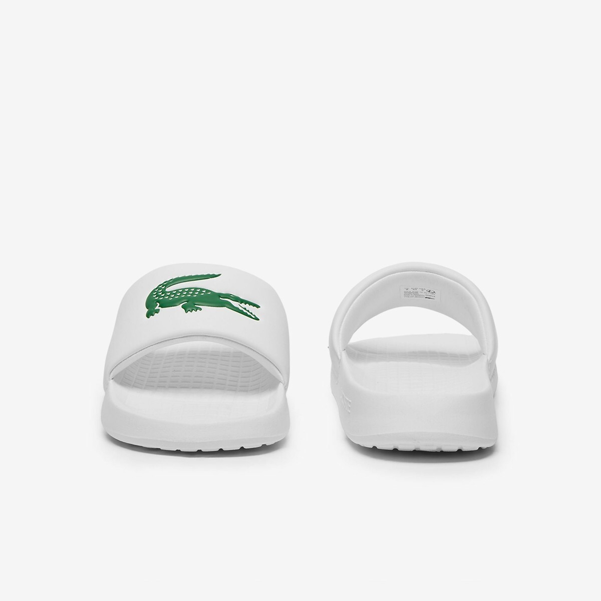 Claquettes Serve Slide Croco 1.0 blanc, LACOSTE