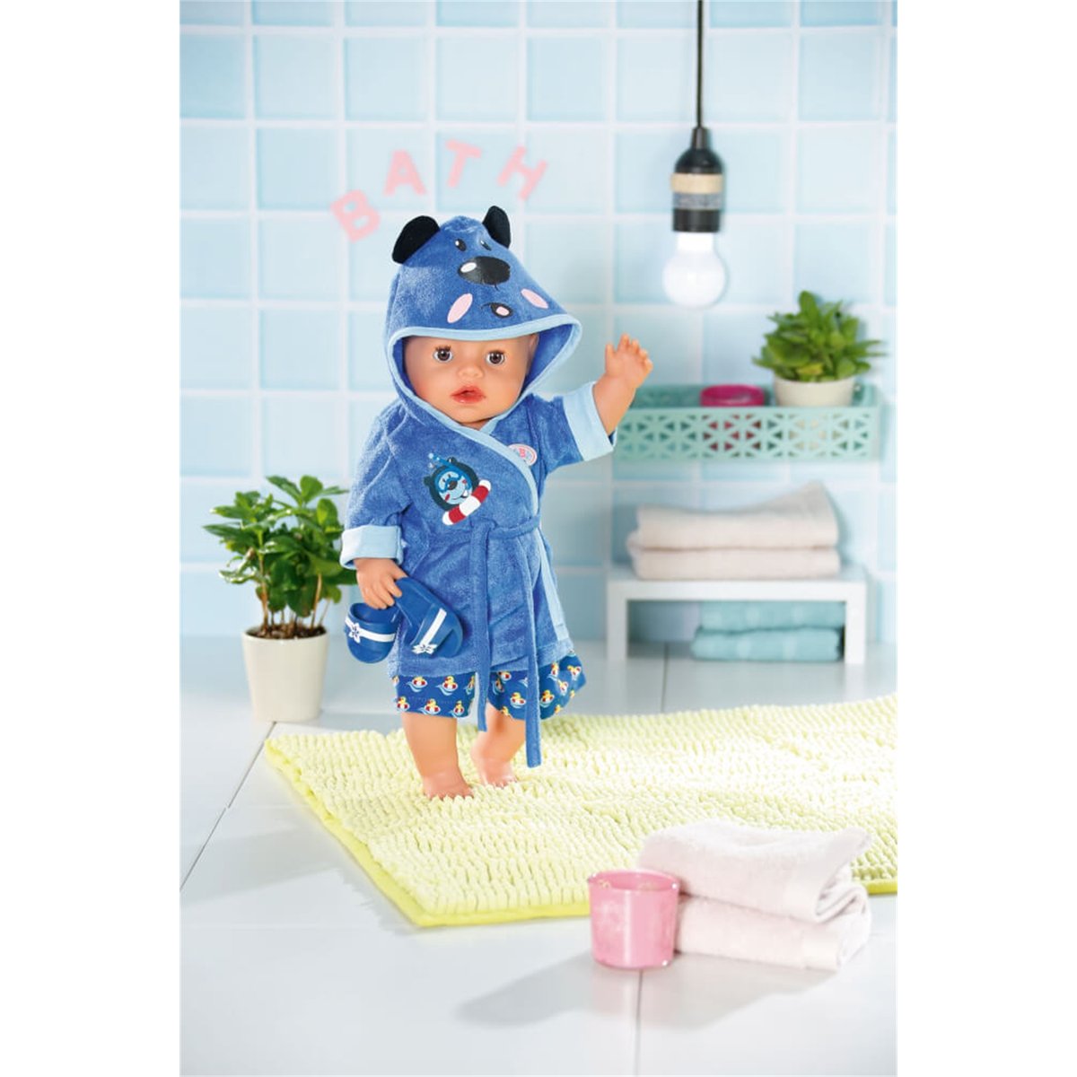 Baby born Bath Deluxe Peignoir 43 cm bleu, ZAPF CREATION