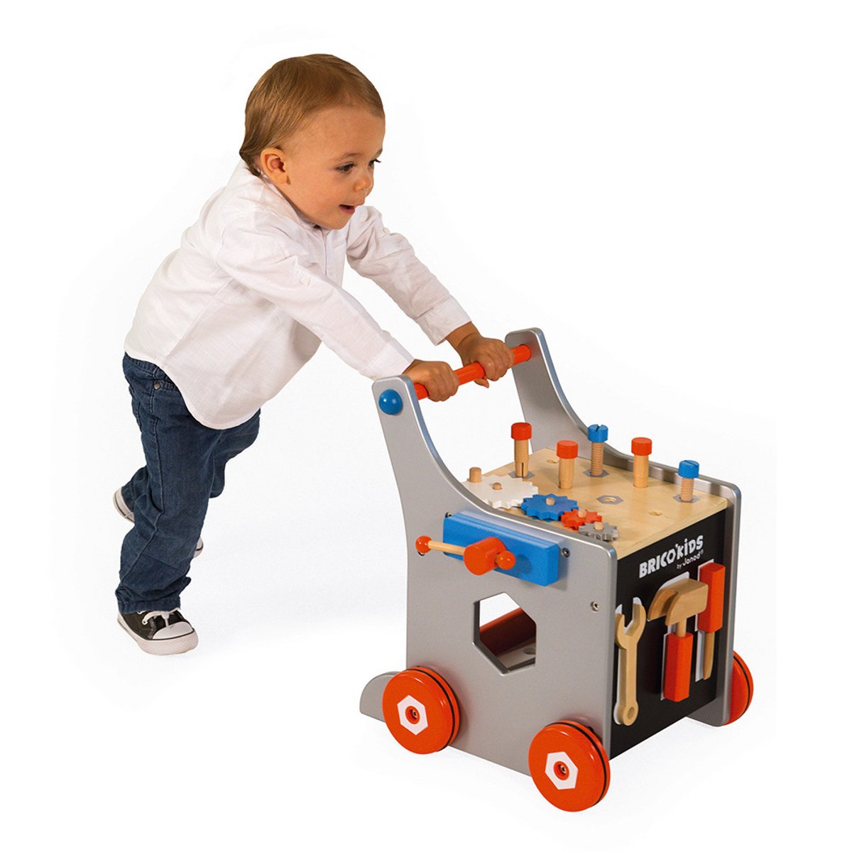 Jouet d'éveil chariot magnétique brico kids multicolore, JANOD