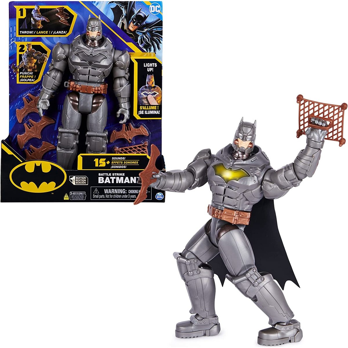 BAT Batman - Batman figurine de Battle Strike 30cm couleur unique, SPIN MASTER