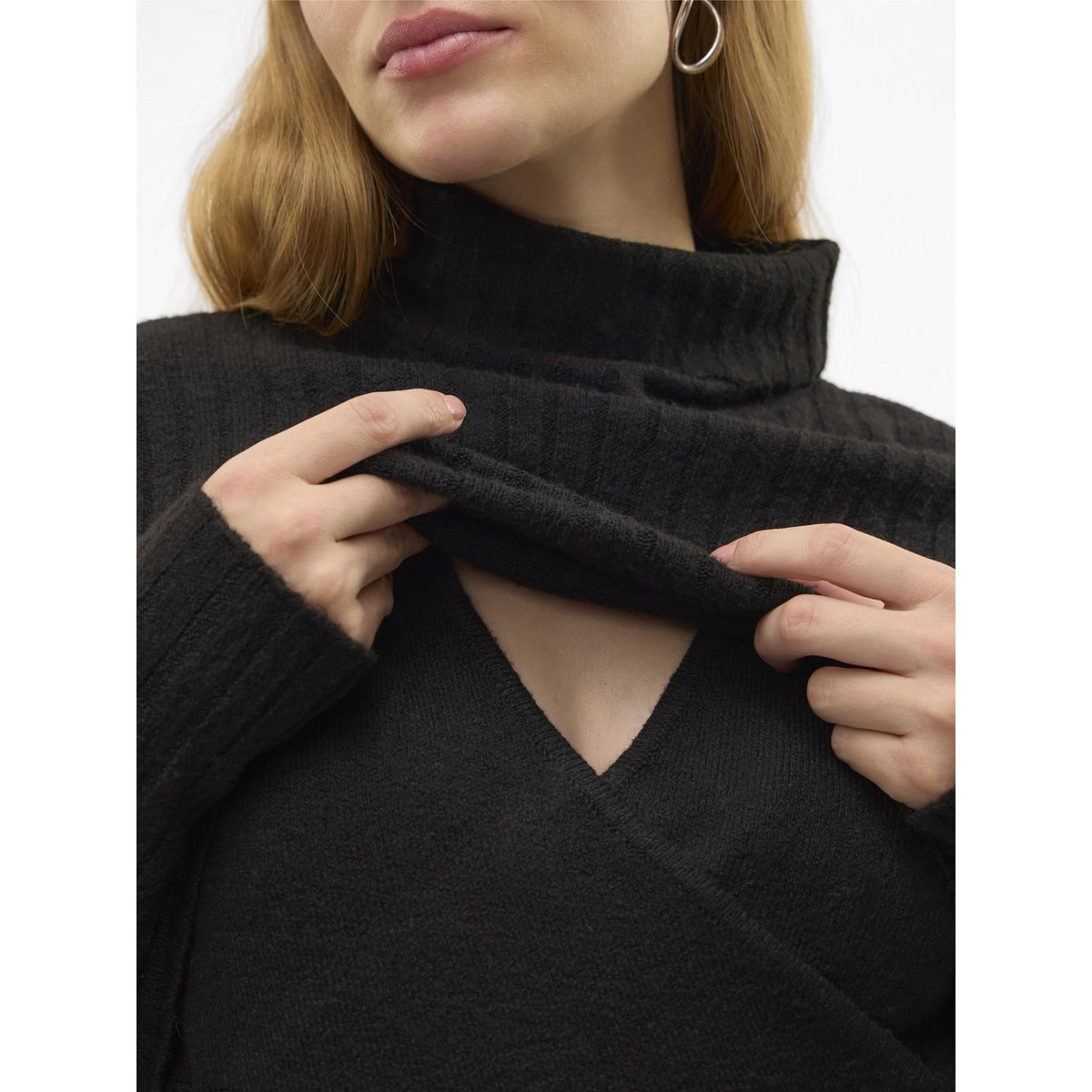 Robe En Maille noire - black, MAMA LICIOUS