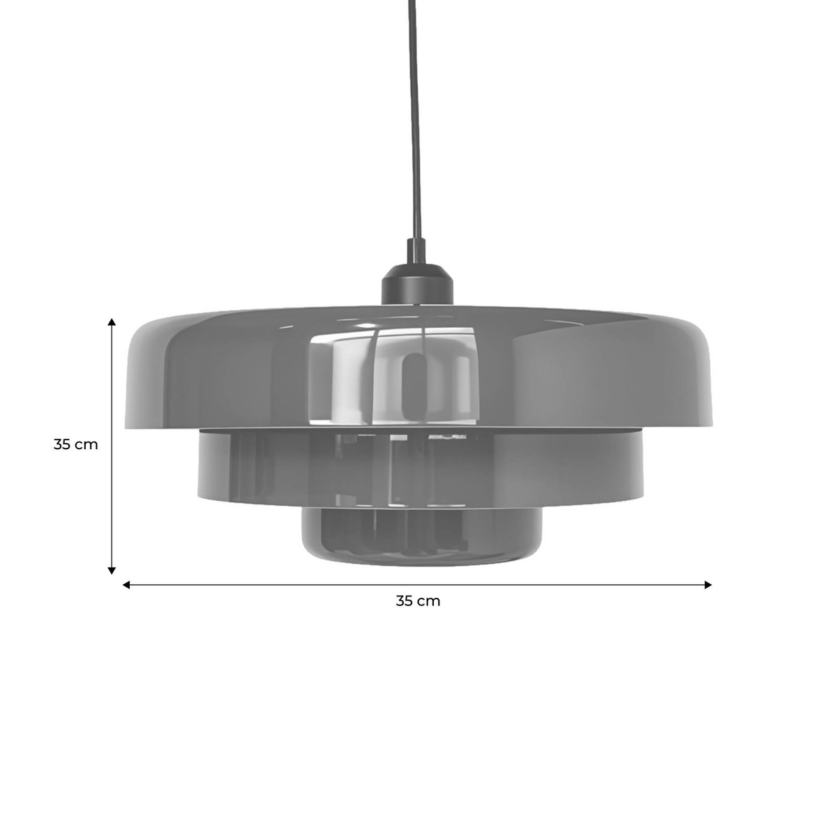 Suspension intérieur métal Ø35cm KOVA vert, SWEEEK