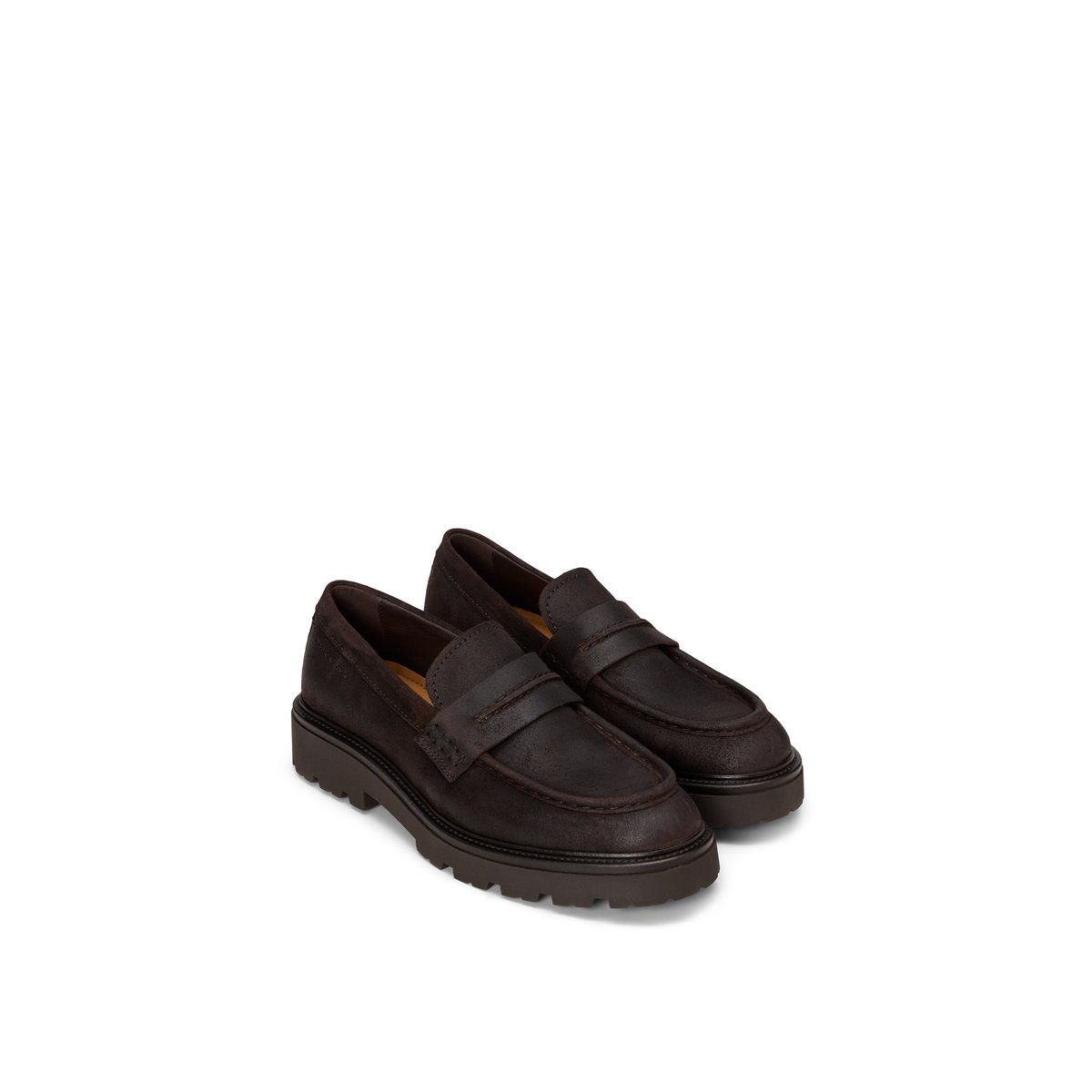 Mocassins modèle Phil en cuir velours ciré marron foncé, MARC O'POLO