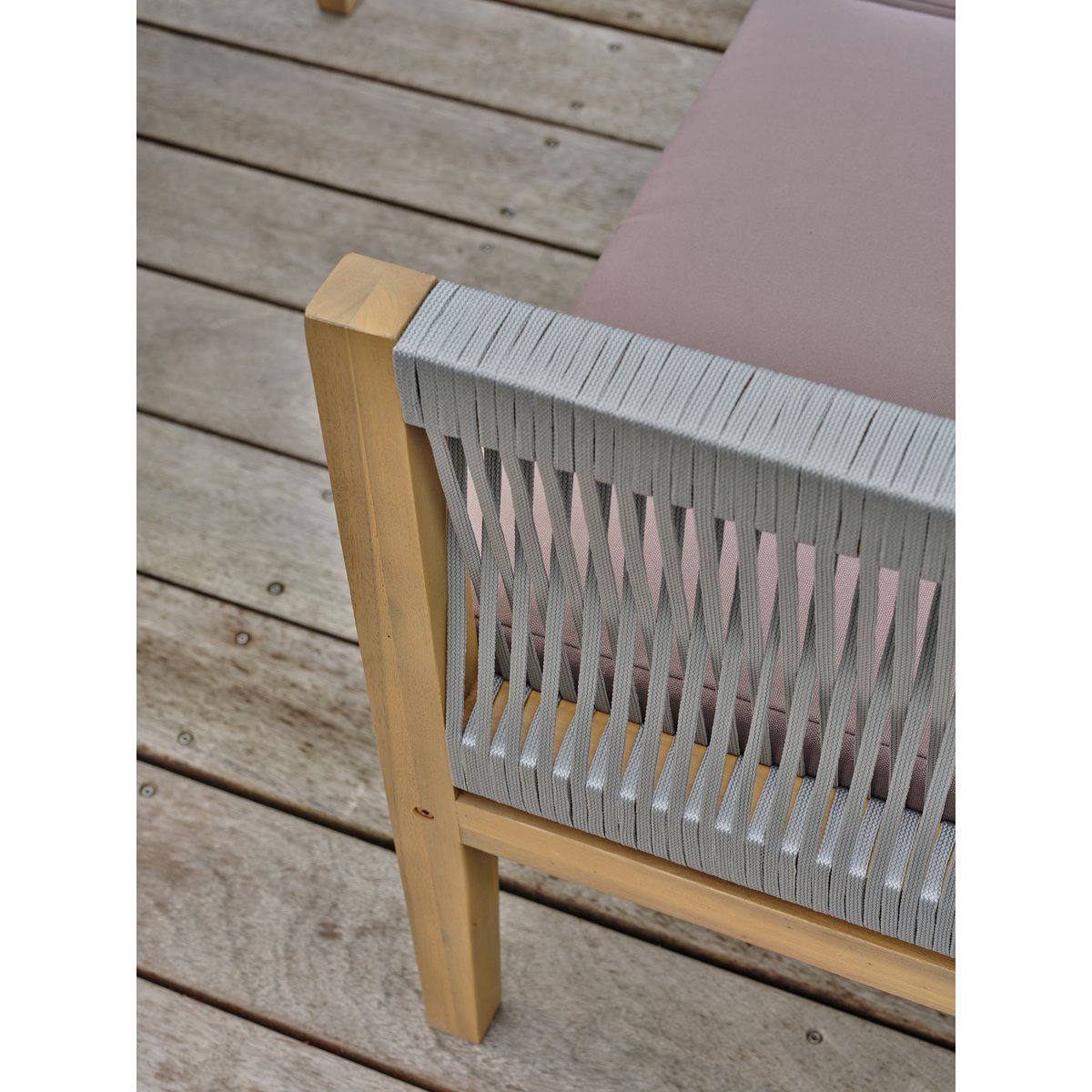 Salon de jardin d'angle 5 places JORDA marron, REMARQUABLE