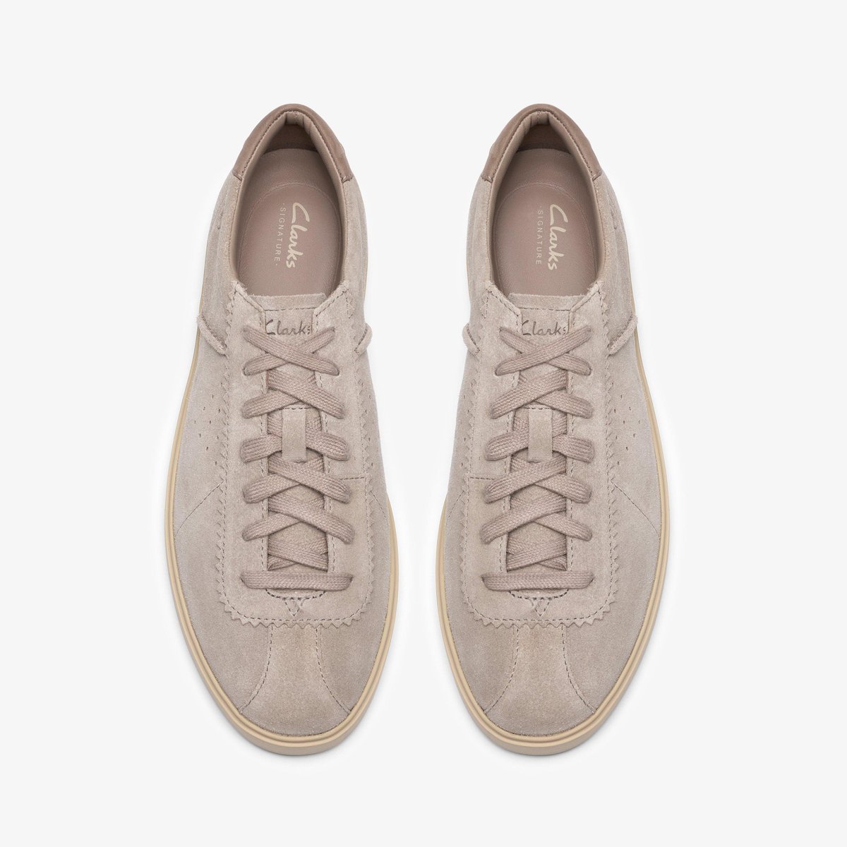 Derbies richelieus Suède LOCKFORD LACE gris, CLARKS