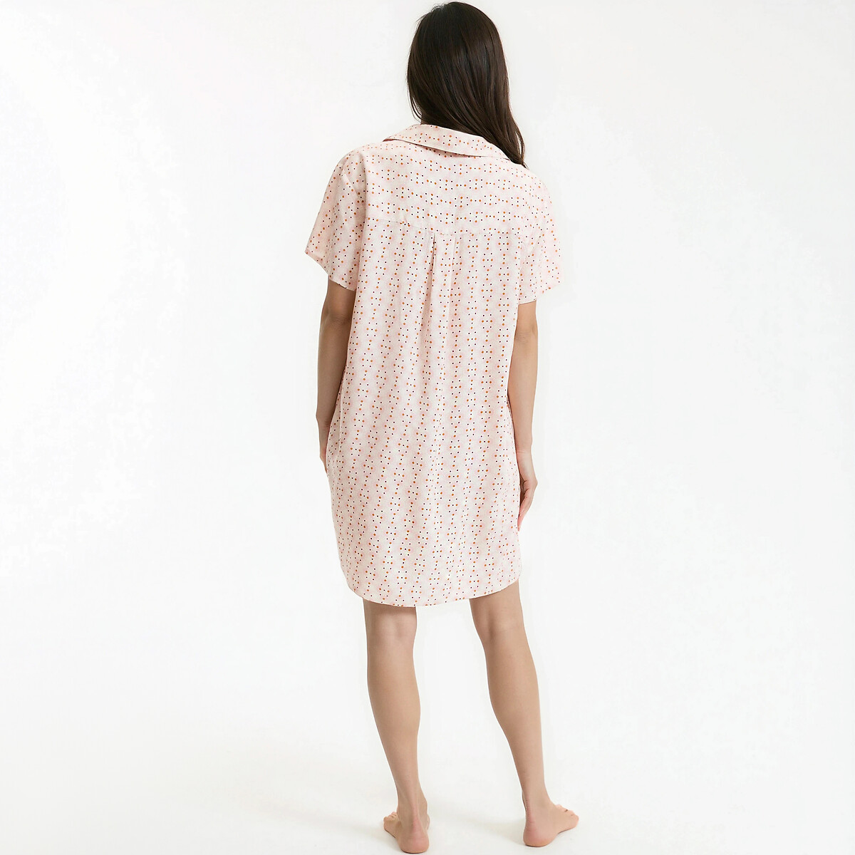 Polka Dot Print Viscose Draping Nightshirt printed, ANNE WEYBURN