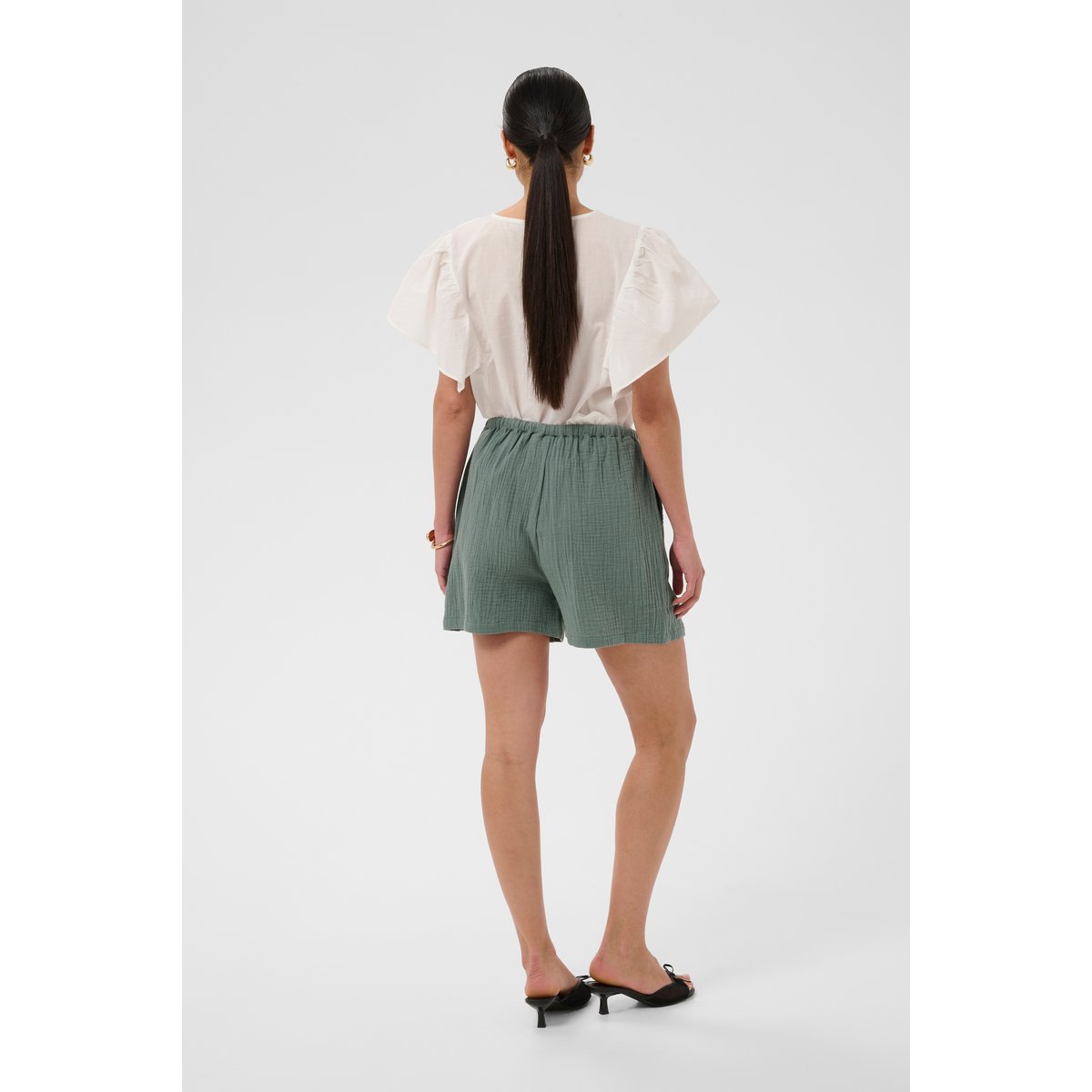 Shorts casual vert balsam green, KAFFE