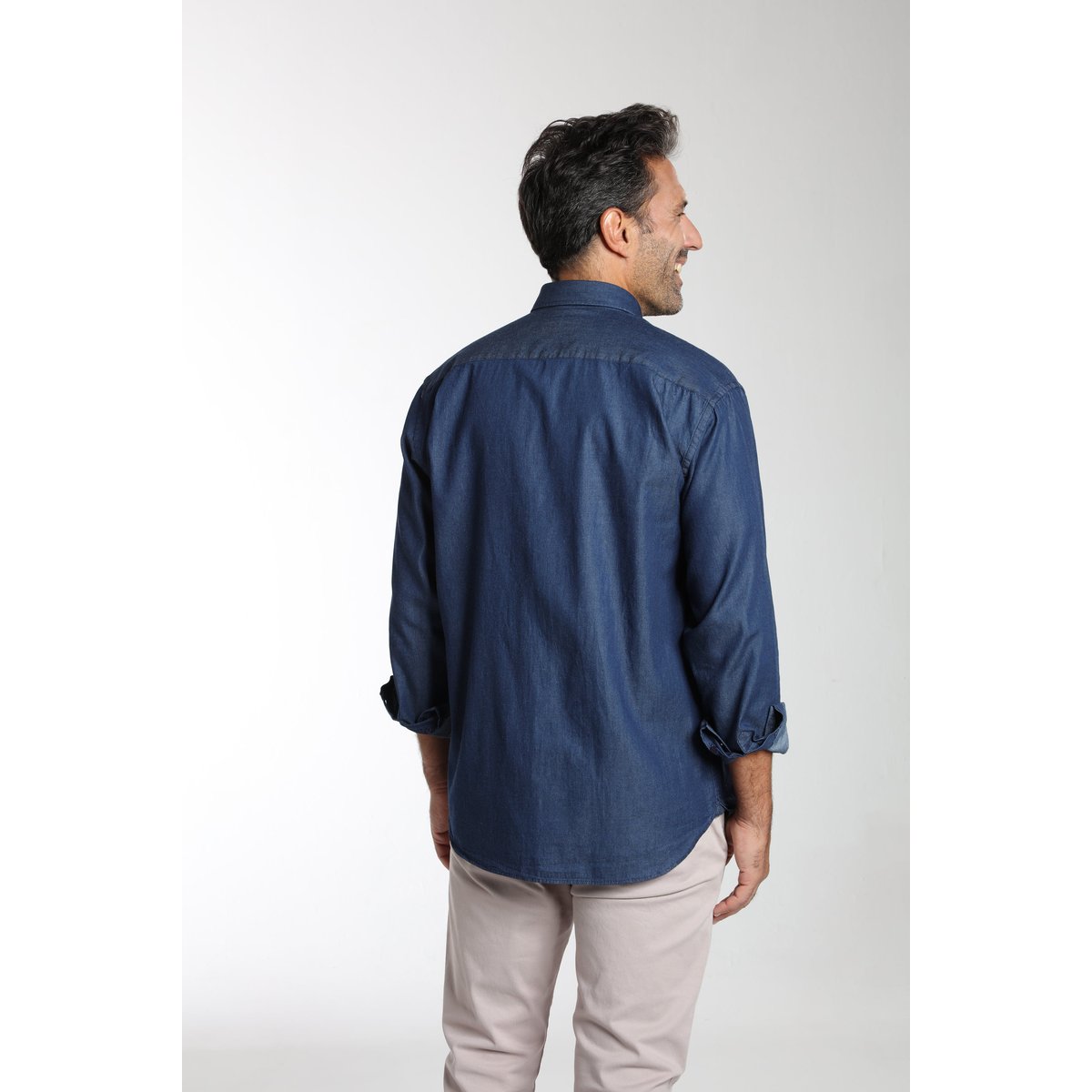 Chemise manches longues en coton CALY indigo, GENTLEMAN FARMER