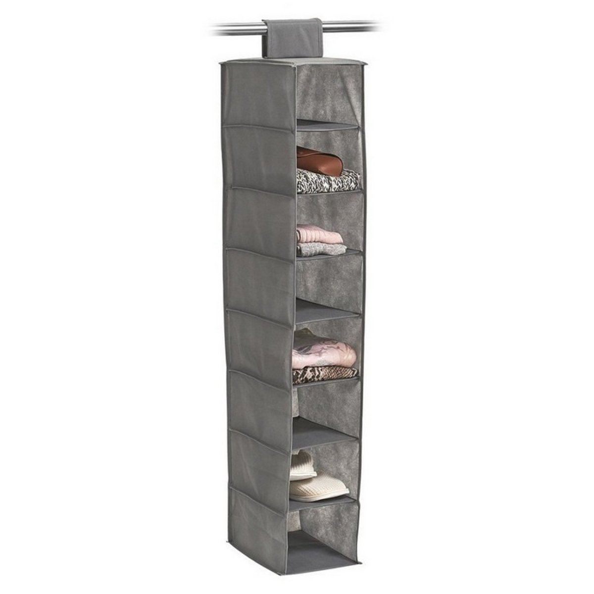 Etagère rangement à suspendre 8 casiers gris, ZELLER PRESENT
