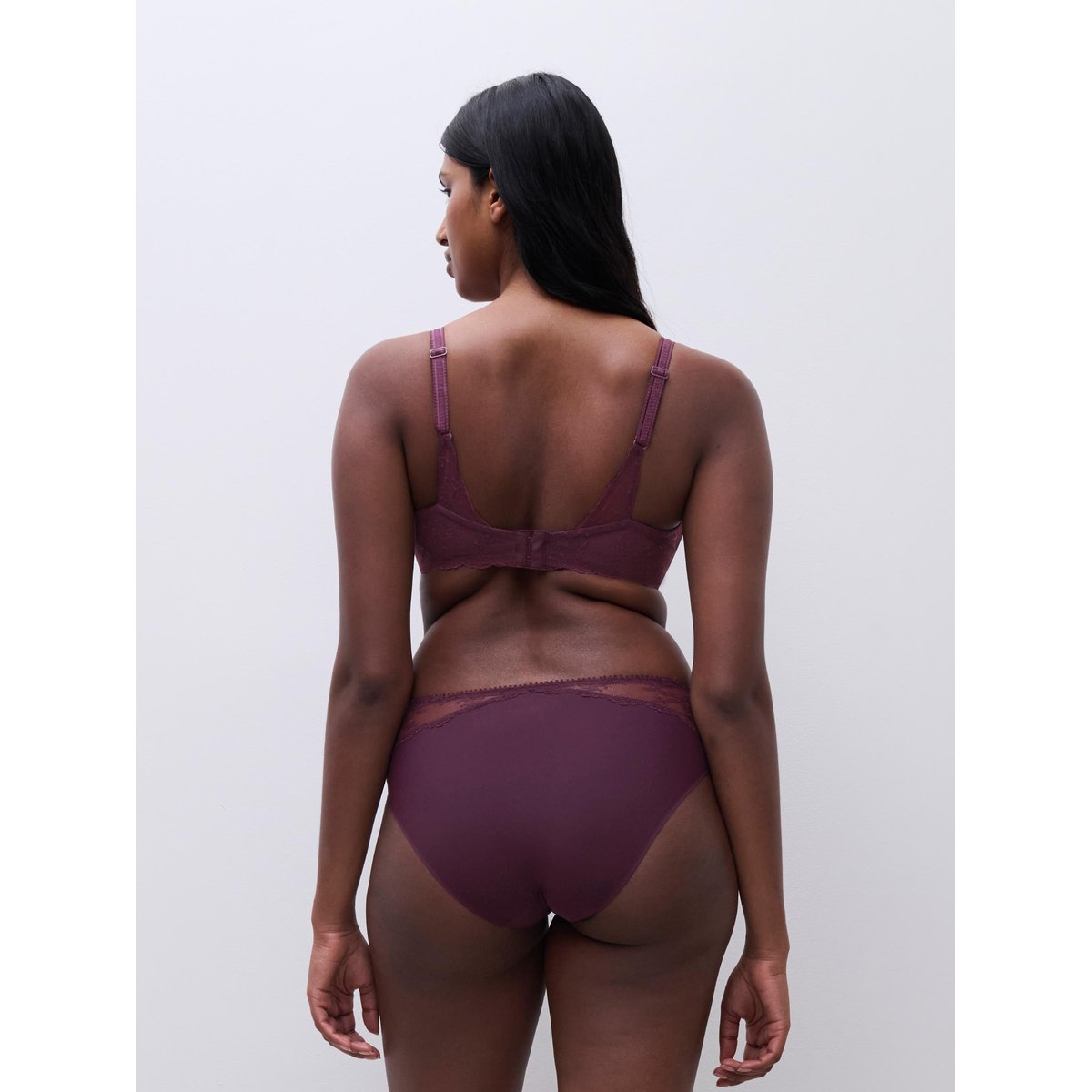Culotte ILLUSION aubergine lurex, CHANTELLE