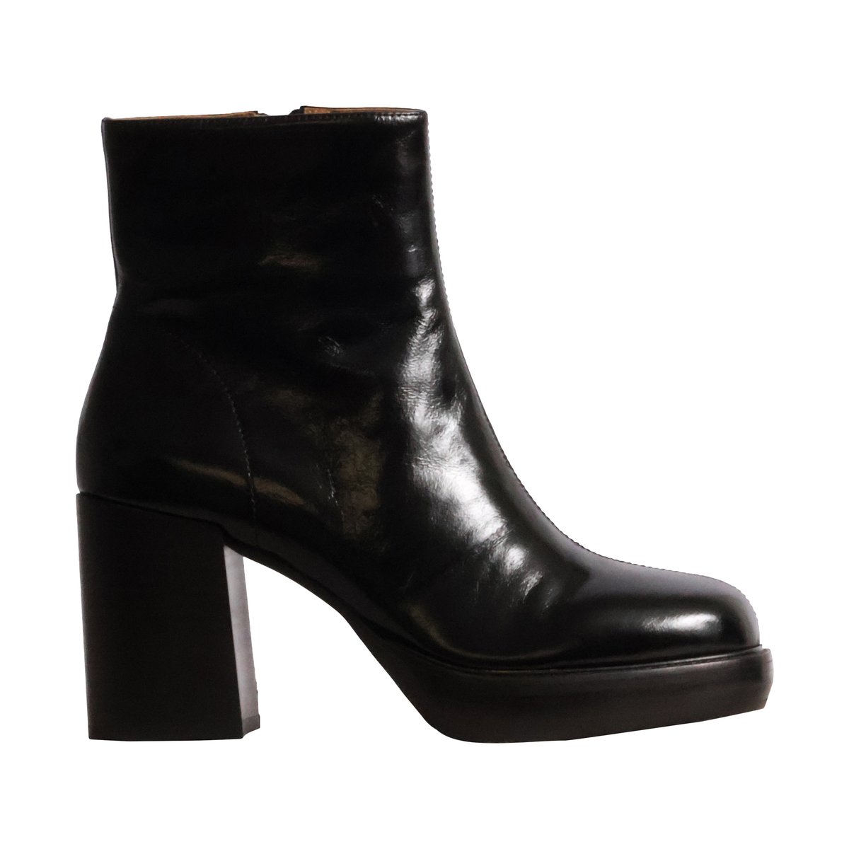 Bottines Cuir Clea noir, EMILIE KARSTON