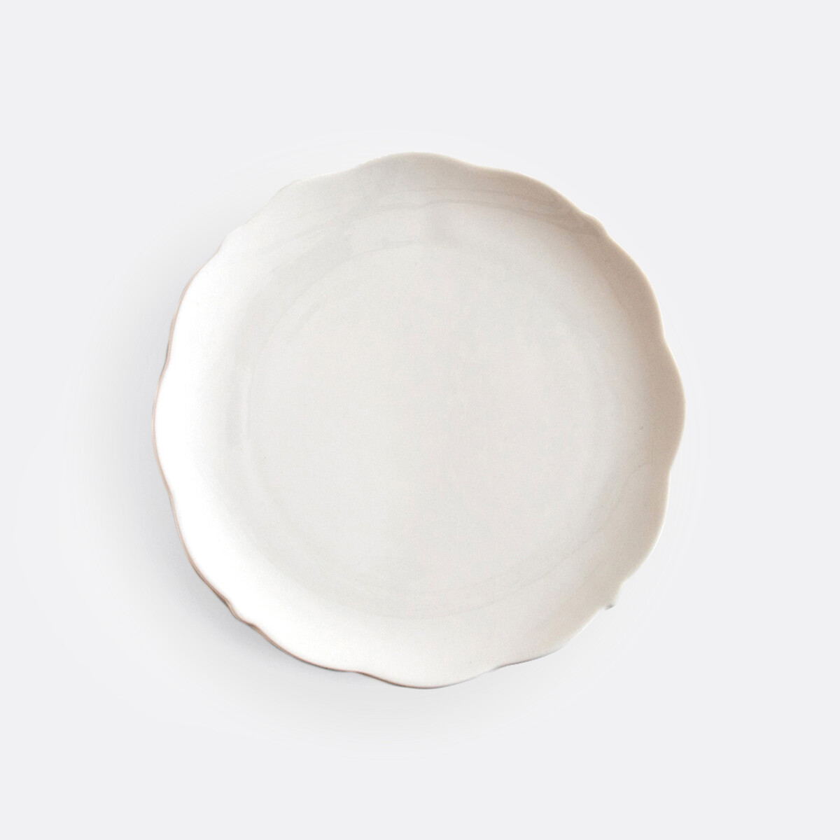 Lote de 4 platos de pan de porcelana, Hirène blanco, LA REDOUTE INTERIEURS