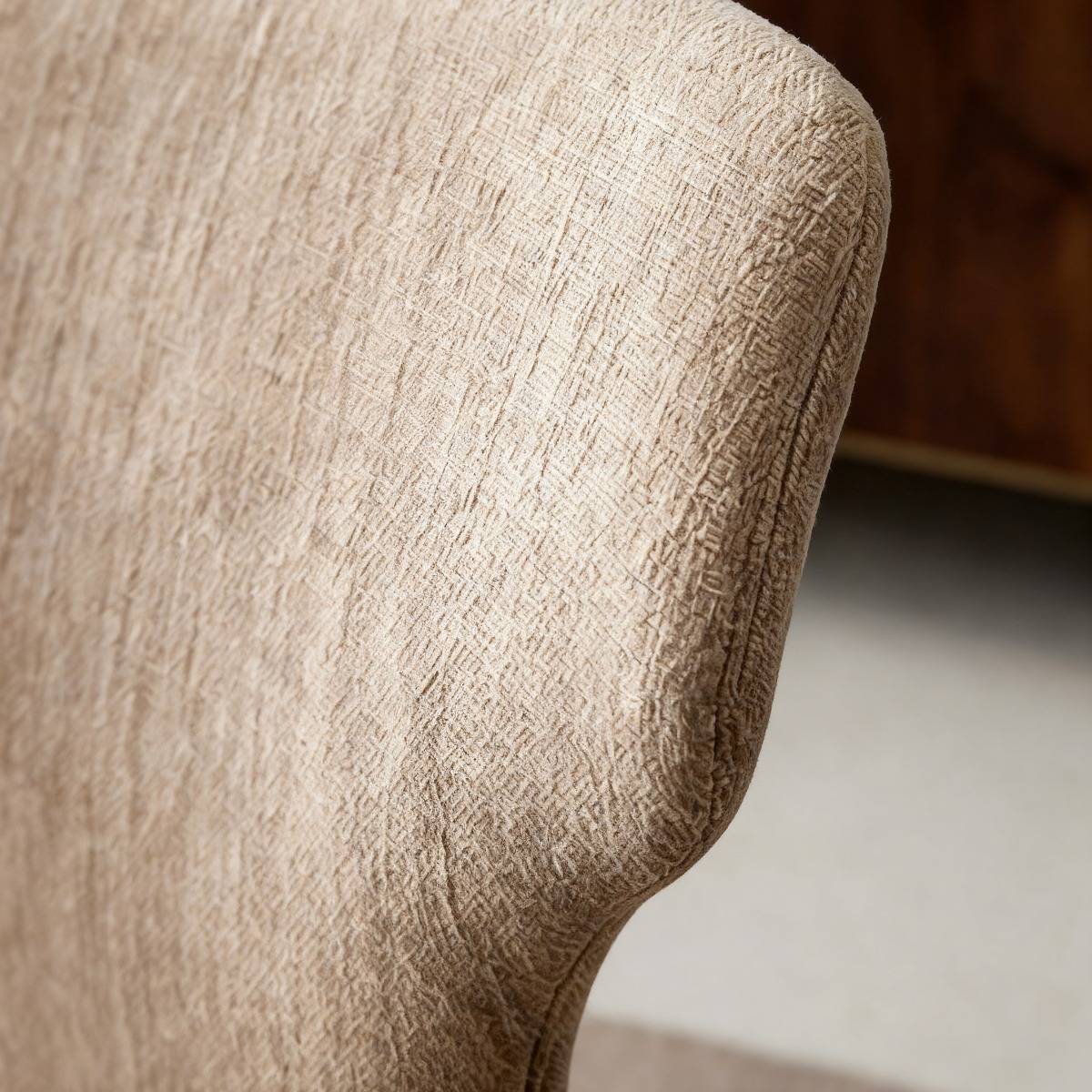 Lot de 2 chaises en tissu EYNA beige, MADE IN MEUBLES