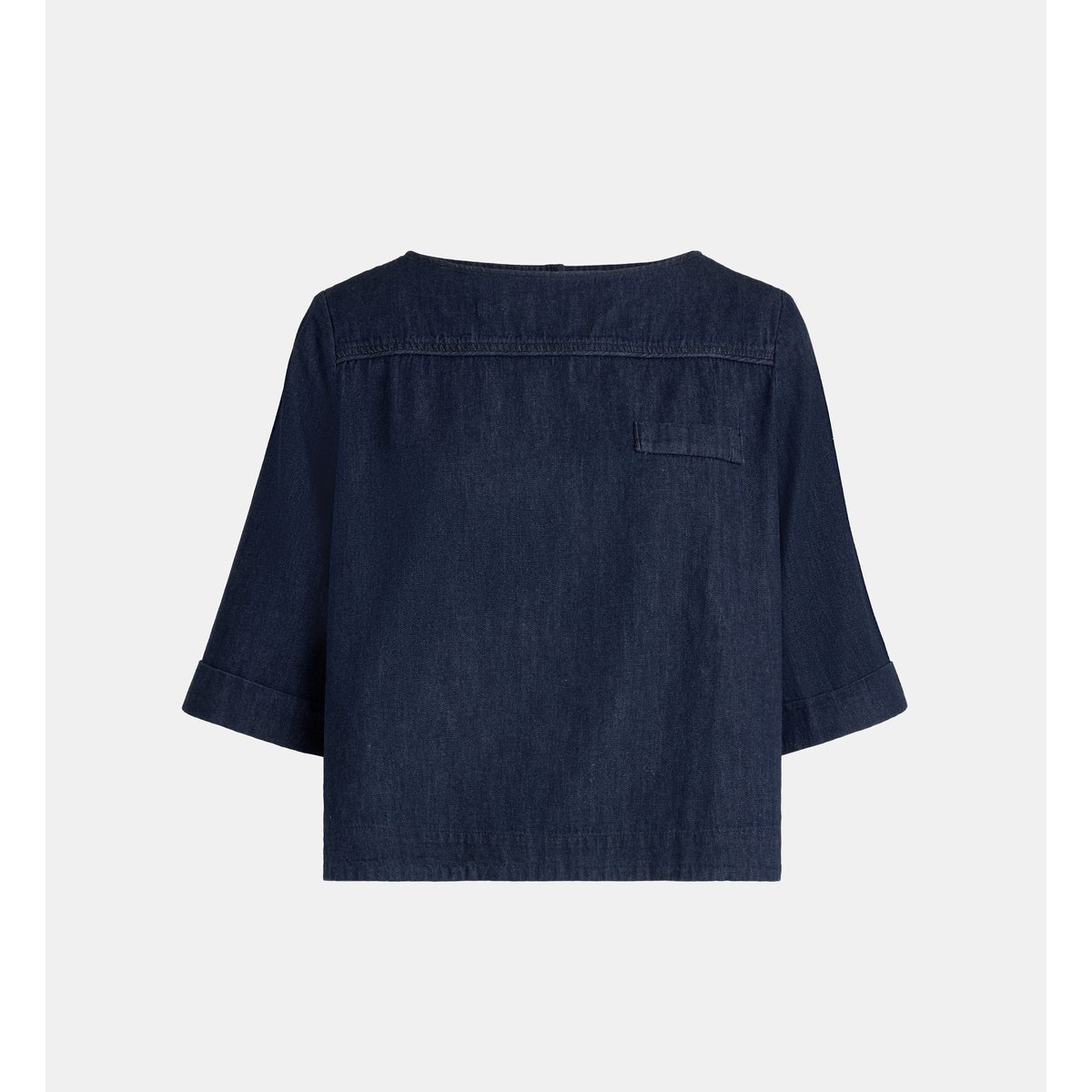 Top droit otto coton denim bleu jean foncé, JODHPUR