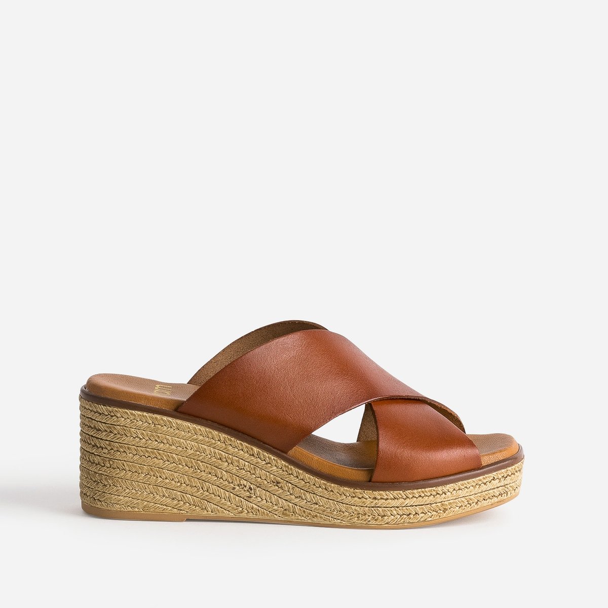 Sandales espadrilles compensees kianni fauve cuir Dune London La Redoute