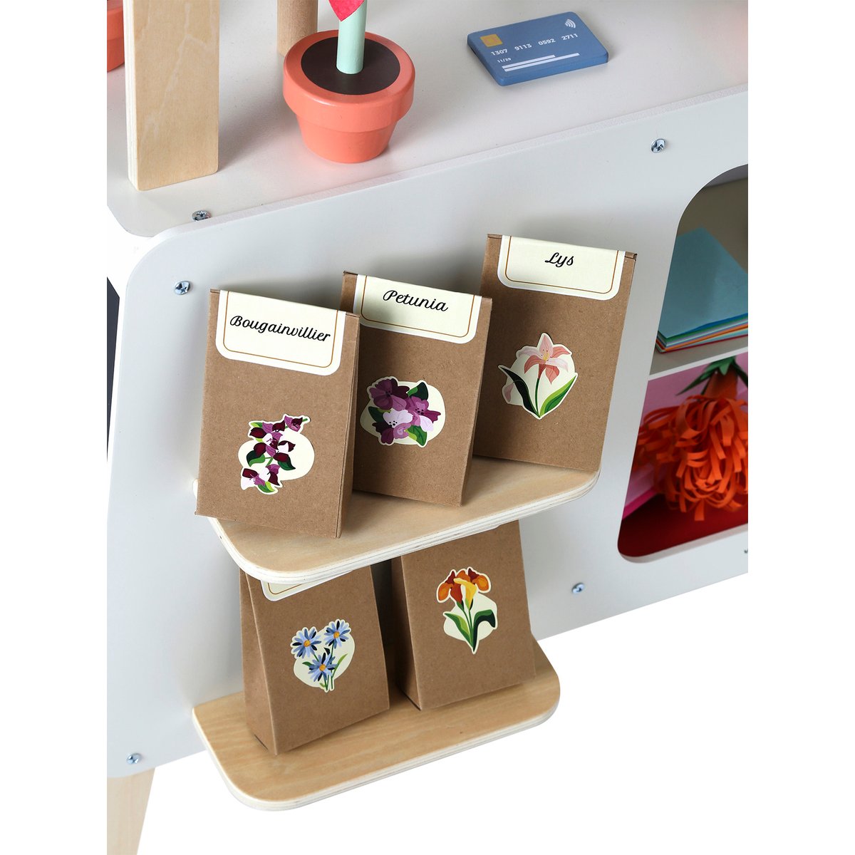 Atelier du fleuriste en bois FSC® vert, VERTBAUDET