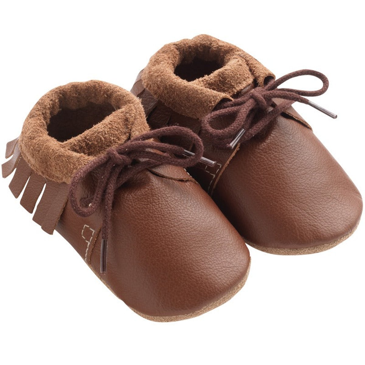Chaussures bébé cuir souple Tilou marron, TICHOUPS