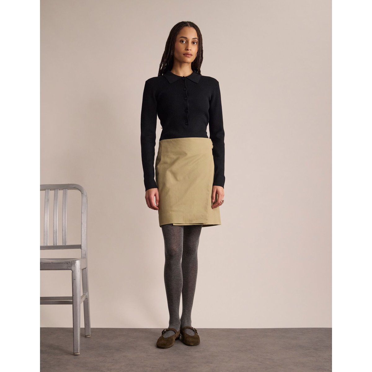 Jupe Margareth beige, INES DE LA FRESSANGE PARIS