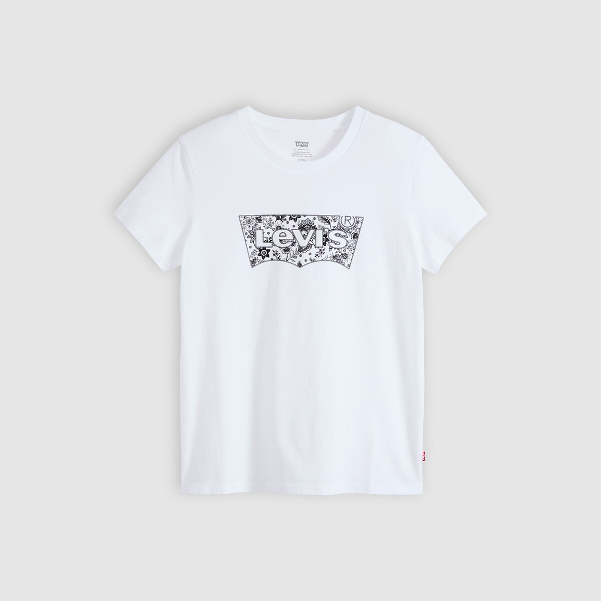T-shirt maniche corte girocollo motivo davanti bianco, LEVI'S