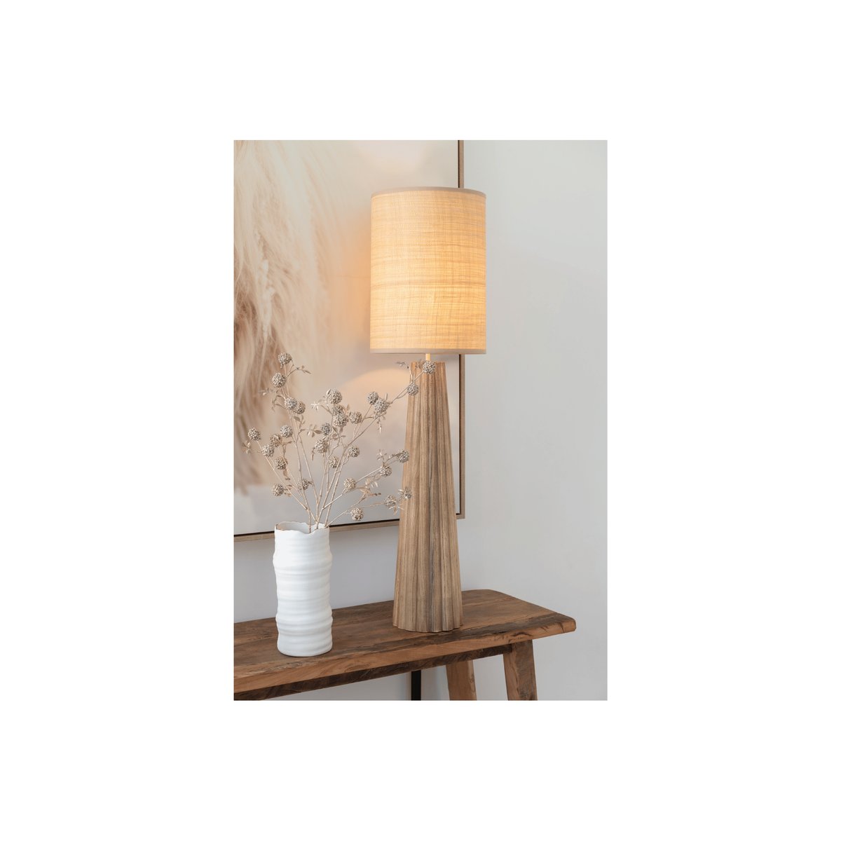 Console double plateau en bois recyclé L120 - CARRIE naturel, HELLIN, DEPUIS 1862