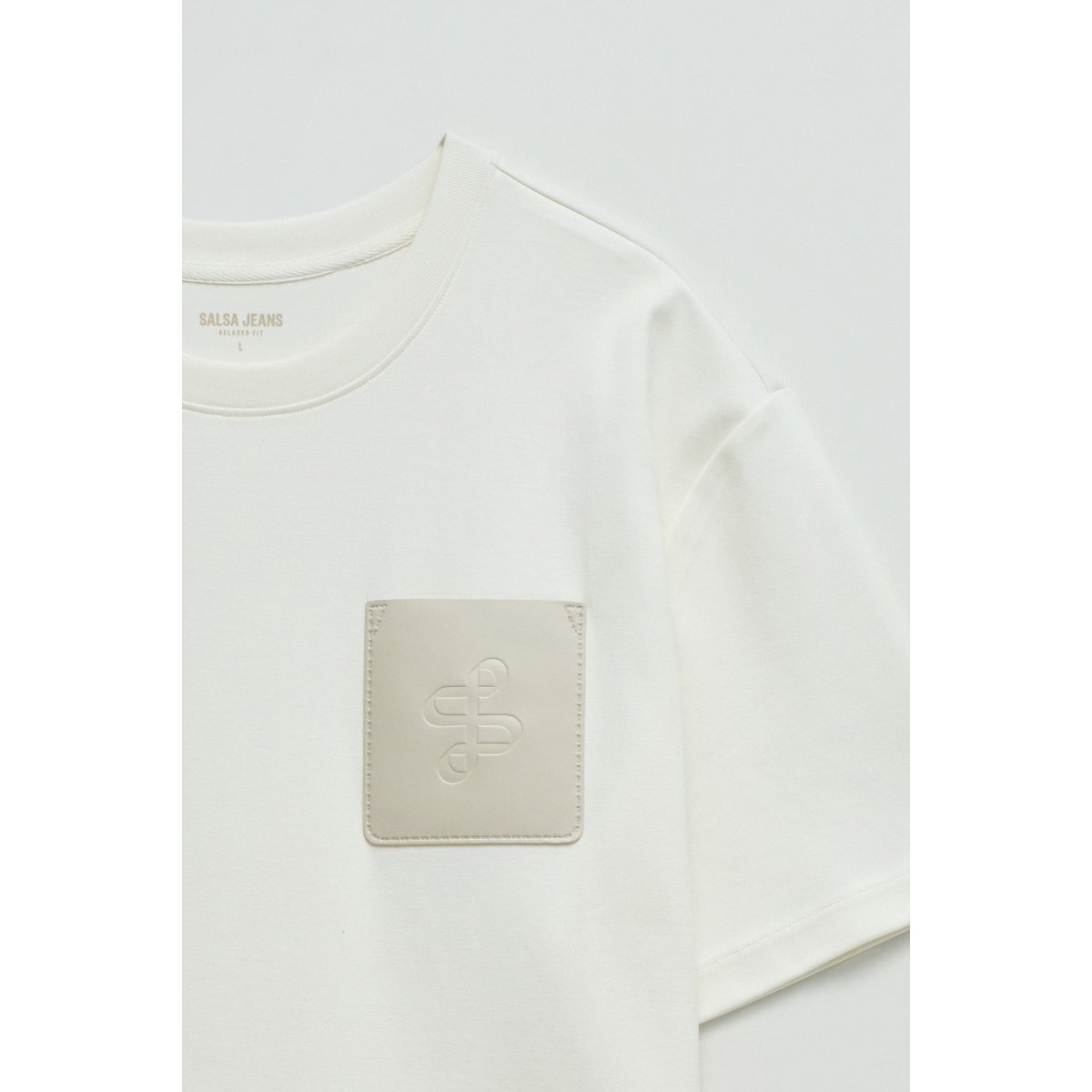 T-SHIRT AVEC BRANDING beige, SALSA JEANS