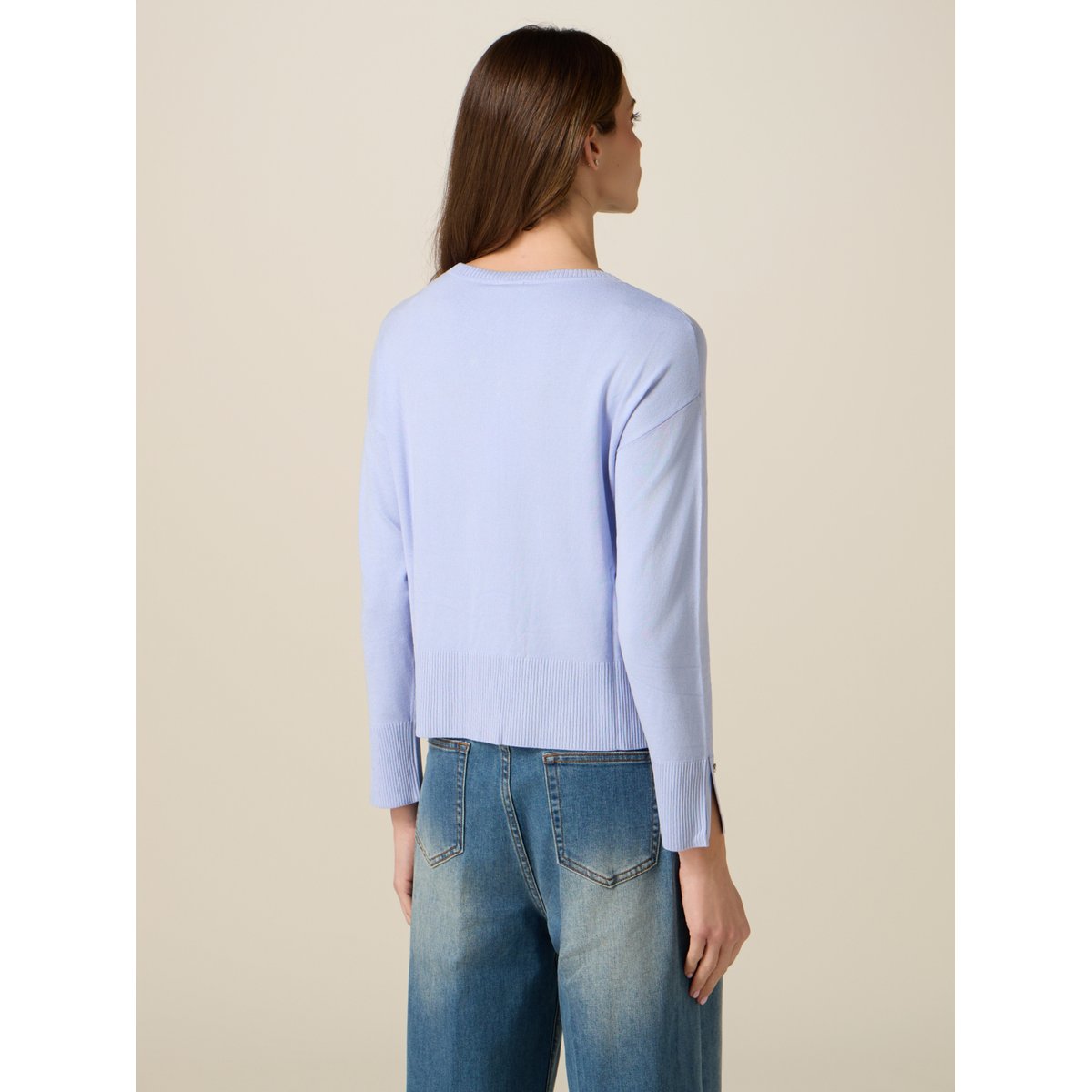 Pull avec boutons bijoux light - blue, OLTRE