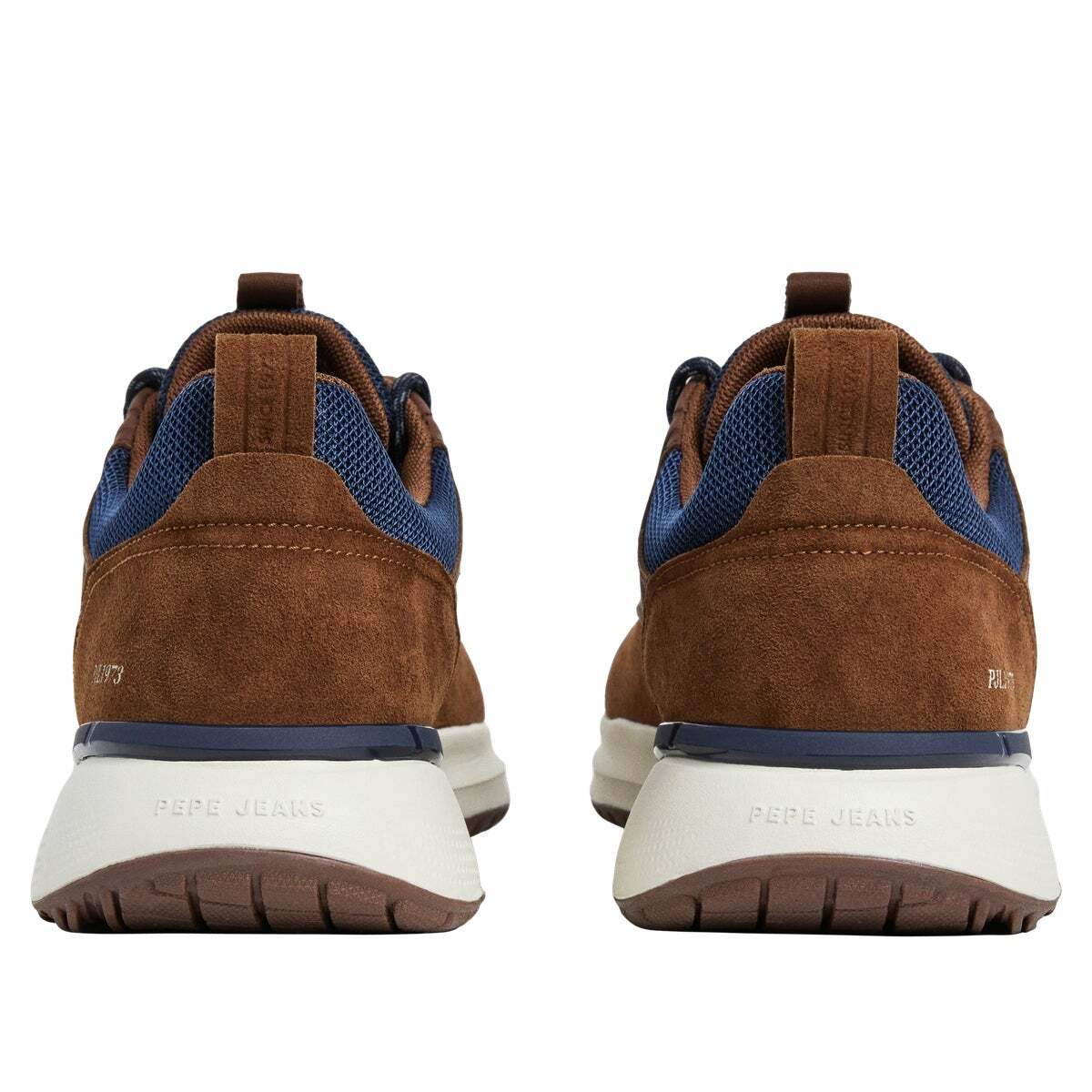 Bampton - Baskets En Daim Avec Détails En Cuir brun noyer, PEPE JEANS