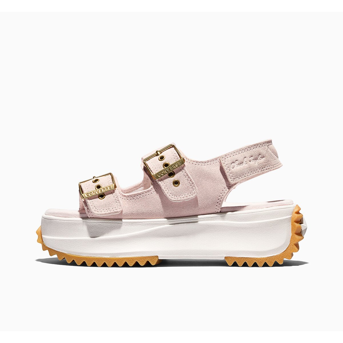 Sandales en cuir talon compensé blush, CONVERSE