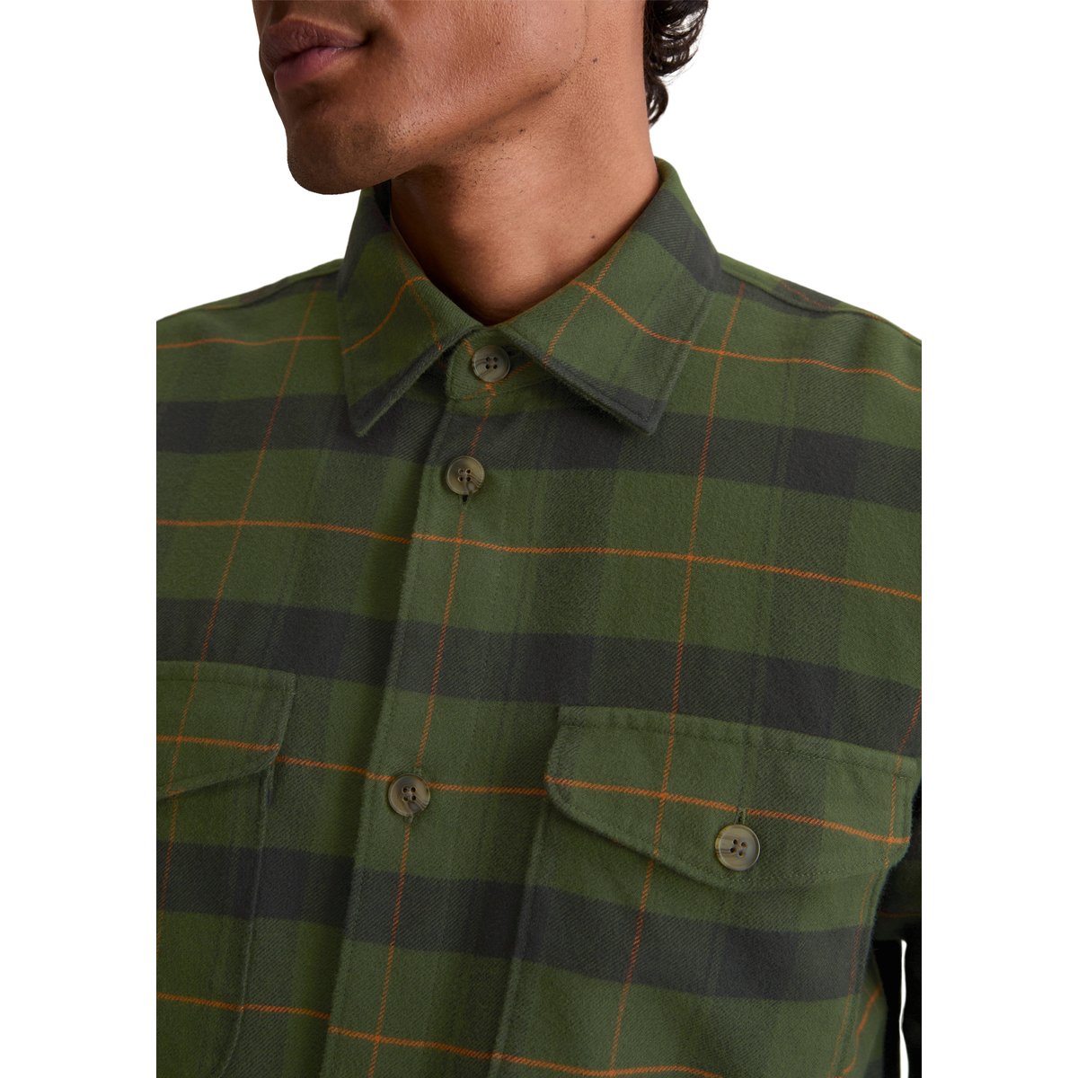 Survêtement en flanelle de coton bio légère vert foncé, MARC O’POLO DENIM