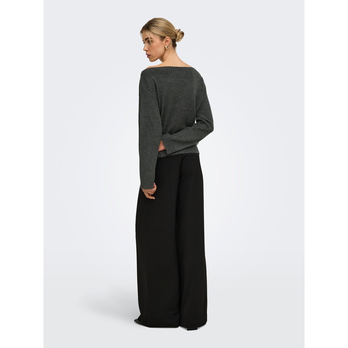 Pull En Maille dark grey melange, ONLY