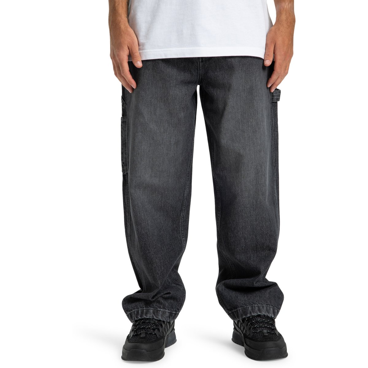 Jeans Carpenter WORKER BAGGY CARPENTER BAC. noir black, DC SHOES