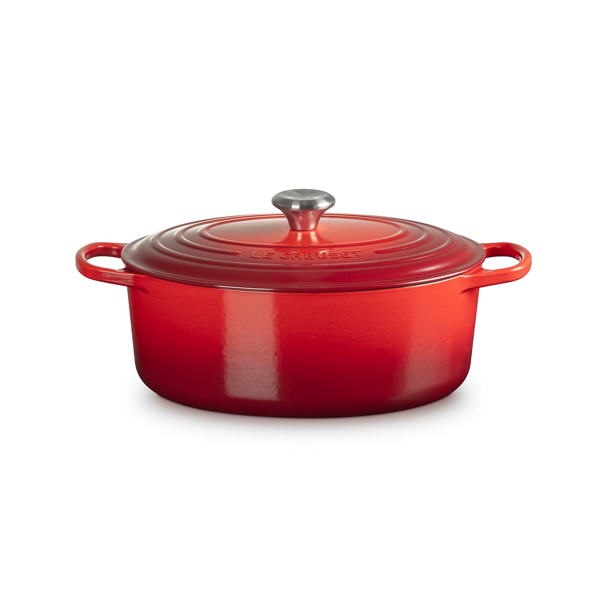 Cocotte Ovale Signature rouge, LE CREUSET