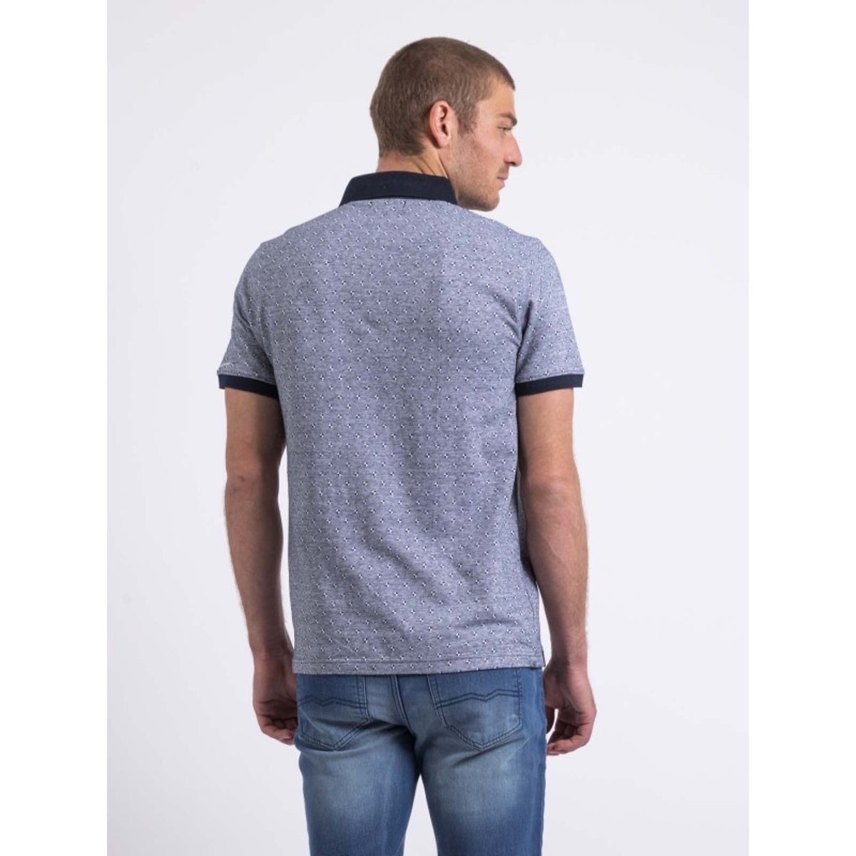 Polo Manches Courtes Motifs Paramadi bleu marine, RITCHIE