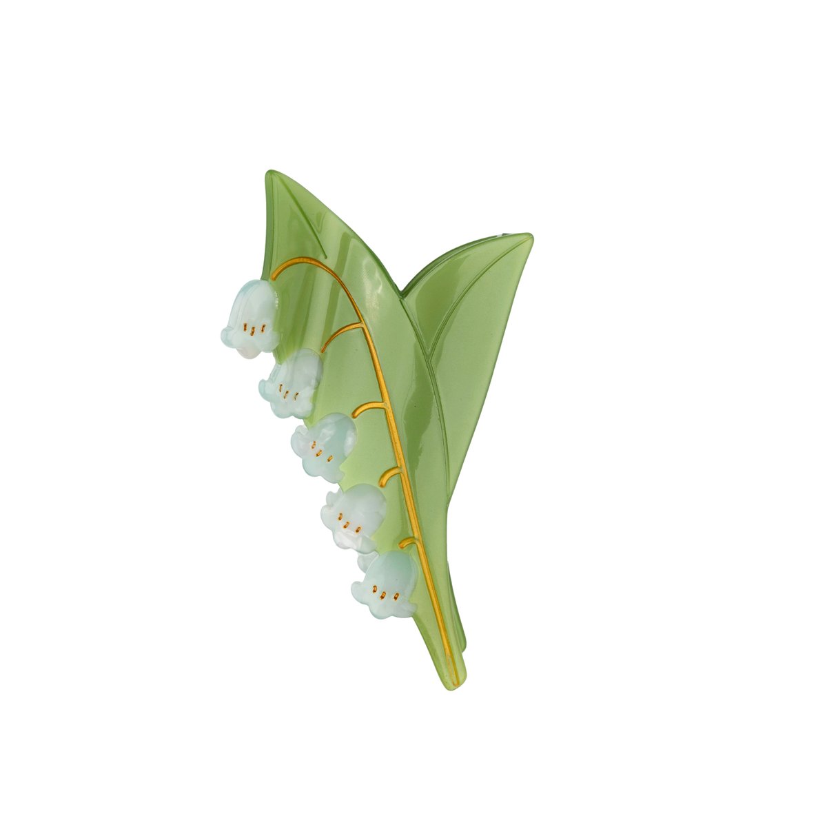 Pince à cheveux MUGUET vert et blanc, COUCOU SUZETTE