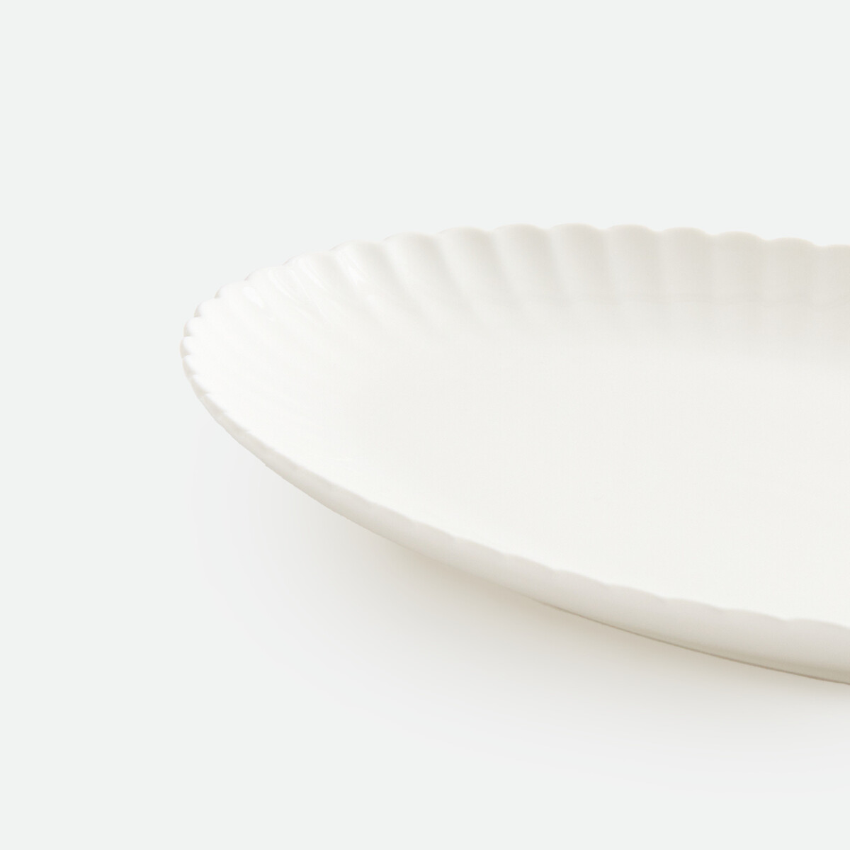 Plat en porcelaine, YLAN blanc, LA REDOUTE INTERIEURS