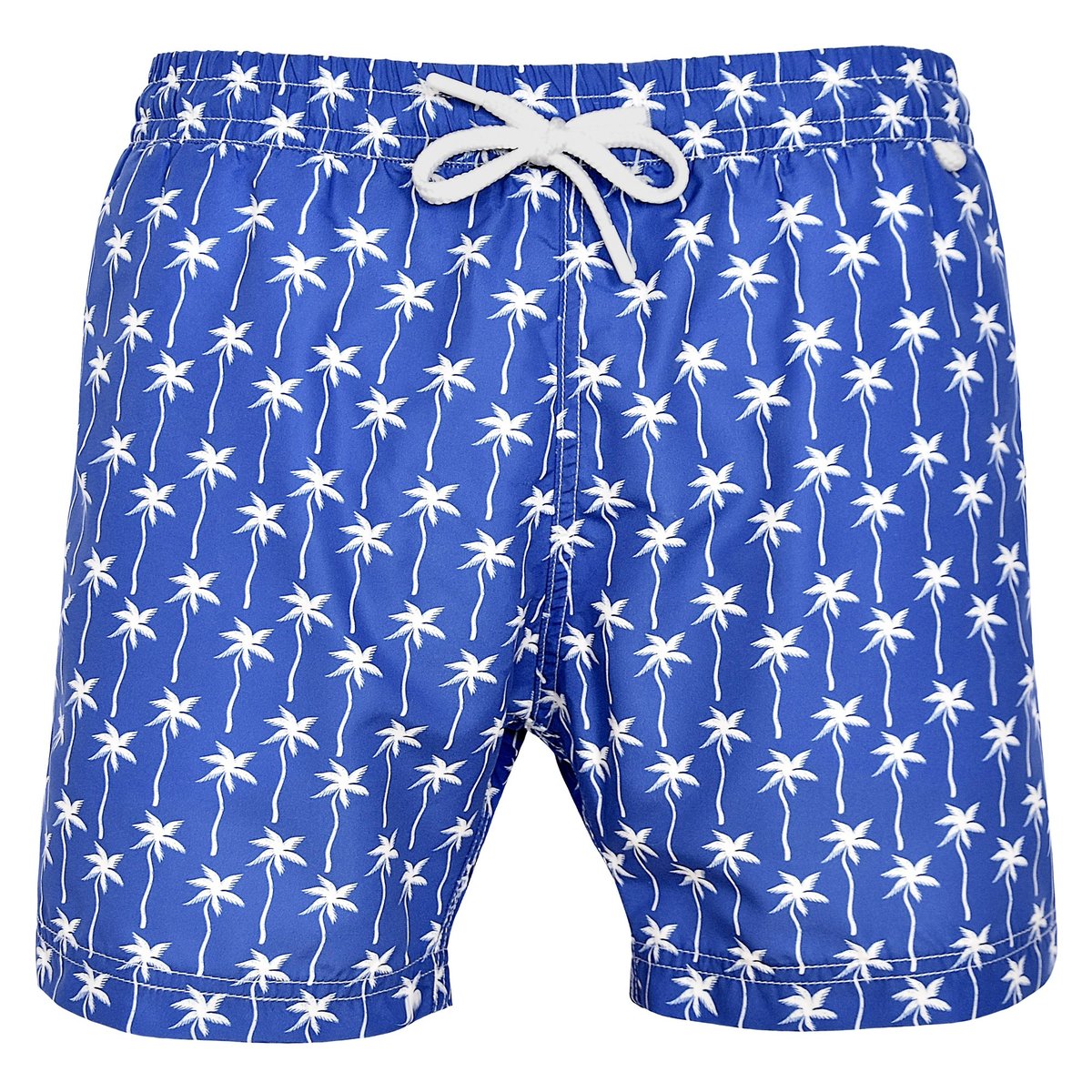 Short de bain Montauk 2678 white palms bleu, LES LOULOUS DE LA PLAGE
