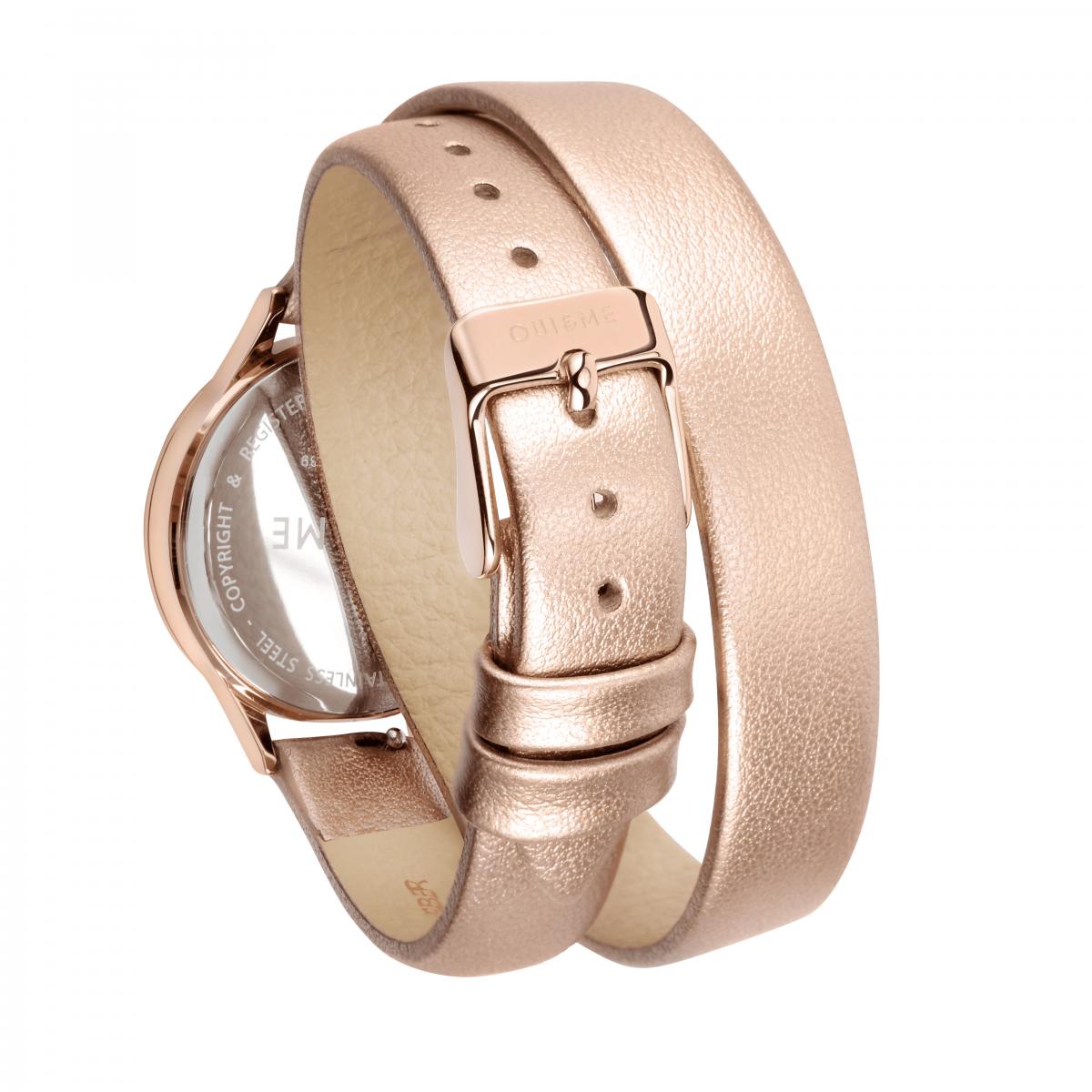 Montre Analogique En Acier Minette or rose, OUI & ME