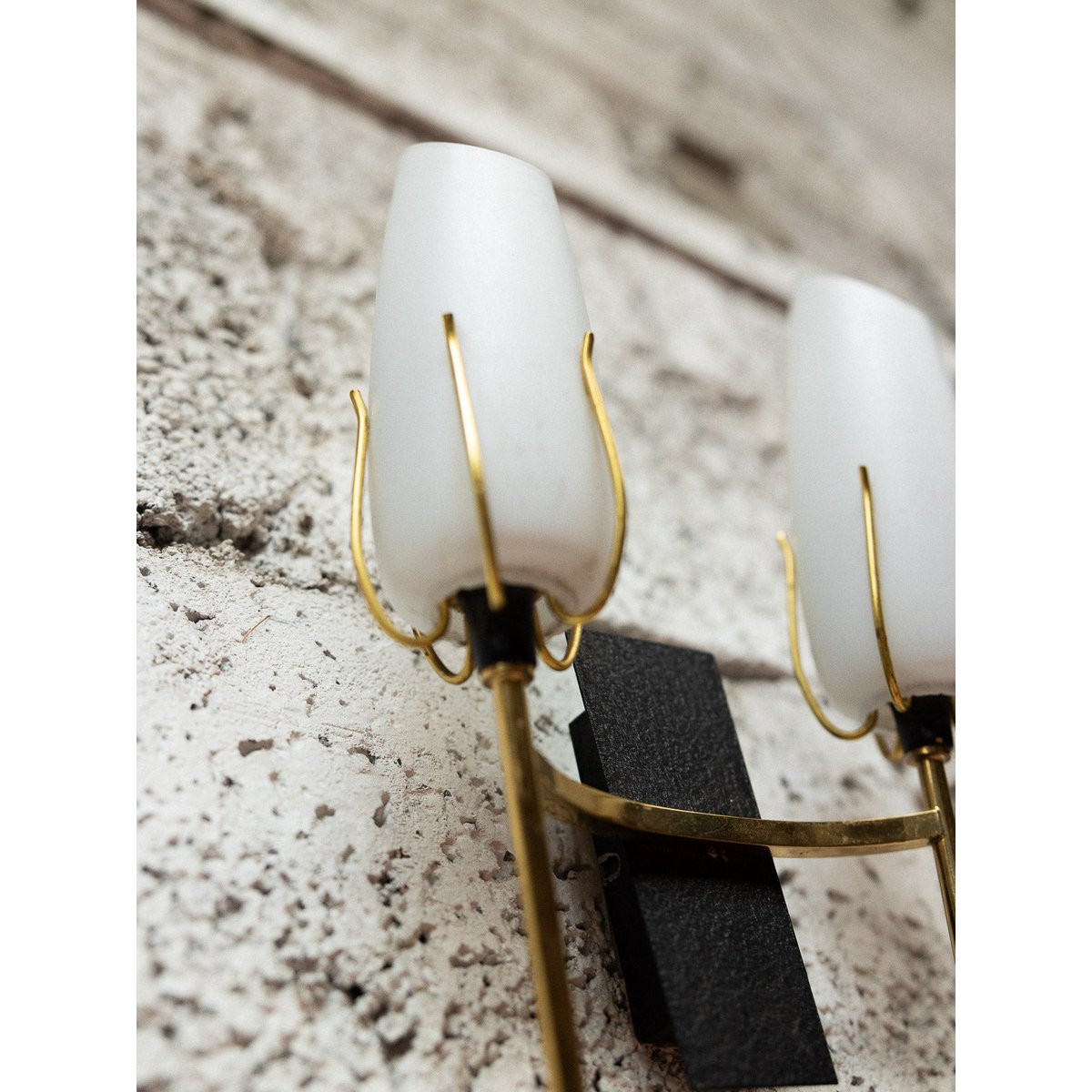 Applique torche Lunel Suzette N°233 - Bon état blanc, DEBONGOUT