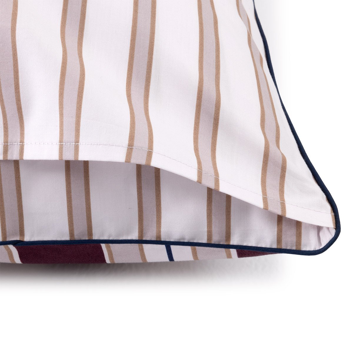 Taie d'oreiller en percale de coton, L COTTAGE rouge, LACOSTE HOME