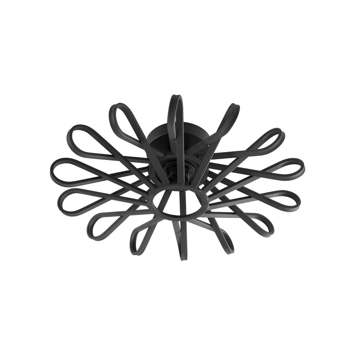 Plafonnier en métal traditionnel, Kaelen noir, LINDBY