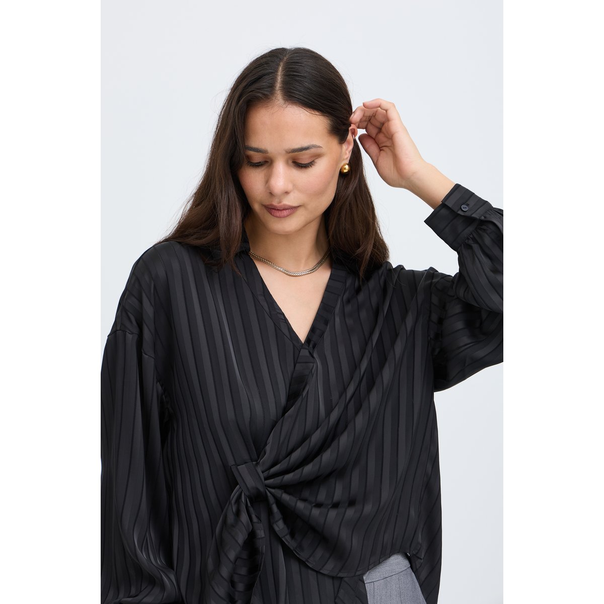 Blouse à manches longues noir meteorite, B.YOUNG